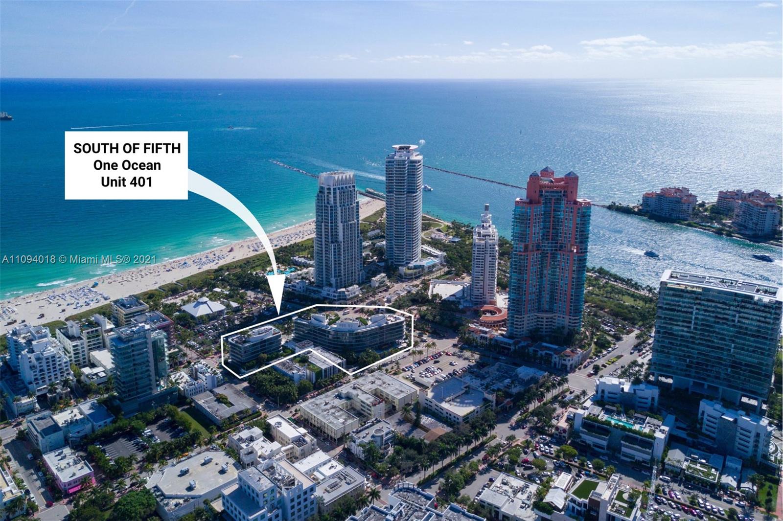 RARE & UNIQUE 5 BR/5.5 BA, 3,534SF Residence at One Ocean, South of 5th's Luxury Boutique Low-Rise building! JUST ONE BLOCK FROM THE OCEAN, w/ ONLY 46 Premier units, residents enjoy Privacy & Exclusivity in Miami's Most Prestigious Enclave. With interiors by Yabu Pushelburg, this Beautiful & Bright SE Corner features Ocean Views, luxurious 9" Wide Oak Wood Floors, Floor to Ceiling glass, Electric Shades, an 856 SF Wraparound Terrace, Italcraft Kitchen w/ Wolf GAS STOVE & Double Oven, Private Elevator Entry Foyer, Private 2 Car Enclosed A/C Garage w/ Storage & so much more! Building Amenities include a VIP Concierge, Full Service Beach Club, Infinity Pool, Fitness Center/Spa, Zen garden, & 24Hr Security/Valet. Enjoy living STEPS AWAY from South of Fifth's World Class Dining & Entertainment!