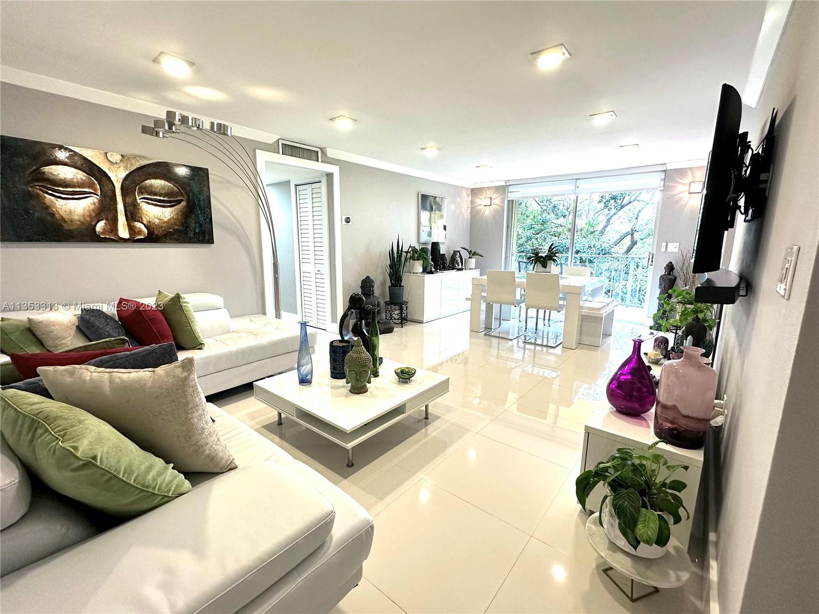 Remodeled to perfection! Right in the heart of Fontainebleau, this beautiful condo is located close to shopping, dining and major highways. Unit features tons of natural light, two large bedrooms with walk-in closets, two fully-redone bathrooms, granite countertops, stainless steel appliances, tile flooring throughout, washer & dryer in-unit, large balcony facing lake, and accordion shutters.
