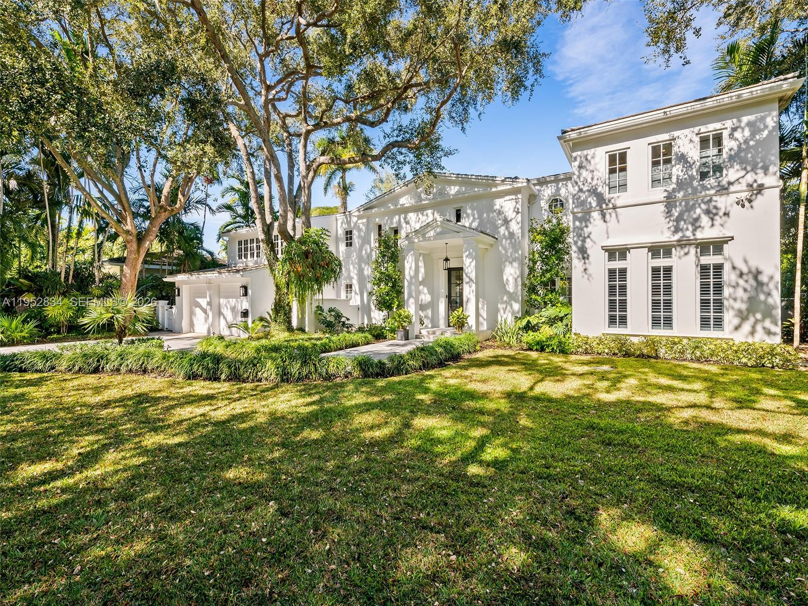 Welcome to Villa Mariola, located in Coral Gables, a beautifully reimagined 1940 residence showcasing Streamline Moderne grandeur, perfectly positioned across the green from the Historic Biltmore Hotel. Set on a slightly elevated site, lush subtropical landscaping frames a commanding backdrop, the Biltmore’s iconic tower rising above the golf course, an unforgettable Mediterranean Revival landmark built in 1926.
Designed to celebrate the view, Villa Mariola features expanded doors and windows oriented toward the Biltmore, capturing its morning light and evening glow from throughout the home. Interiors have been thoughtfully refined to create a cohesive narrative, pairing Coral Gables-inspired materials with modern enhancements for today’s living.
The floor plan unfolds as a sequence of framed vistas, with nearly every room opening toward the Biltmore, while others borrow brilliant natural light through carefully placed openings. Outdoor living is equally compelling, with a resort-style setting that balances leisure and perspective, a pool positioned to span the Biltmore on one side and a loggia on the other, echoing the timeless rhythm of the hotel’s arcades and verandas across the fairway.
Villa Mariola is a rare dialogue between past and present, honoring one of Florida’s most treasured architectural icons while delivering a refined, contemporary lifestyle in the heart of Coral Gables.