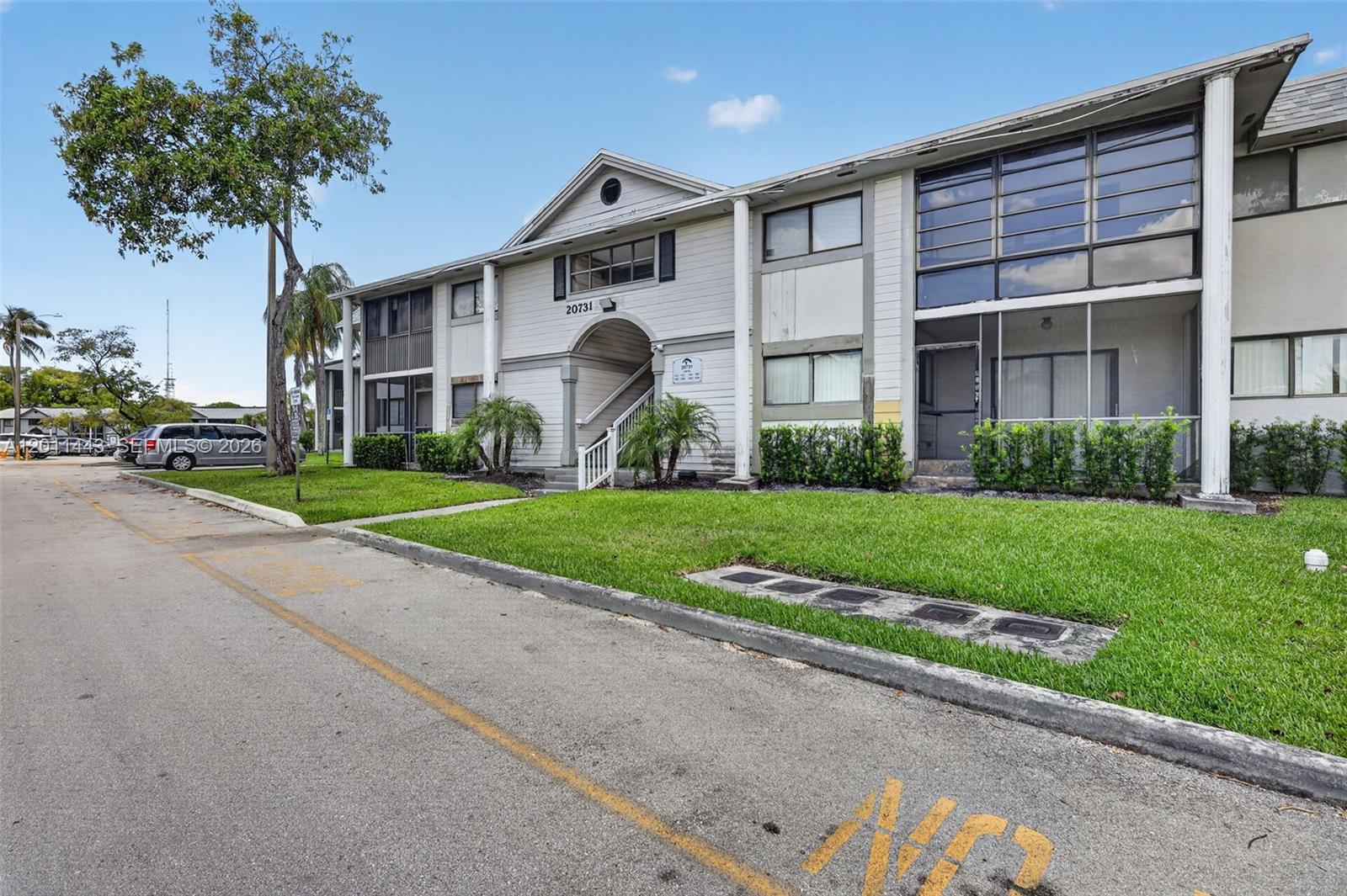 Great opportunity in the gated community of Carmel Lakes! This comfortable first-floor unit offers strong potential and long-term value. Located in a quiet enclave in the Ives Dairy area, you’re just minutes from major highways, shopping, dining, and public transportation. Inside, the unit offers a comfortable layout with an in-unit washer and dryer and a private screened balcony that expands your living space, perfect for relaxing. The community features beautifully maintained grounds, plenty of guest parking, and a resort-style pool just steps from your front door.