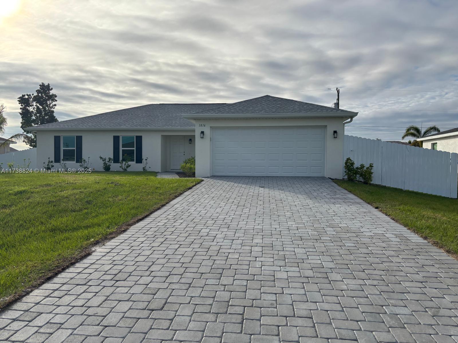 **Utilities Included** Welcome to this brand new construction home, 3 Bedroom, 2 Bathroom, With a large fenced in backyard. located in the heart of Cape Coral. Be the first to occupy this beautiful home with brand new appliances, modern open space living room, dining room and kitchen with stainless steel smart home appliances. Pet friendly. Minutes away from restaurants, shopping centers, retail, golf courses and more! **No garage. Efficiency in place with a separate door on the outside**. Plenty of parking on large driveway.