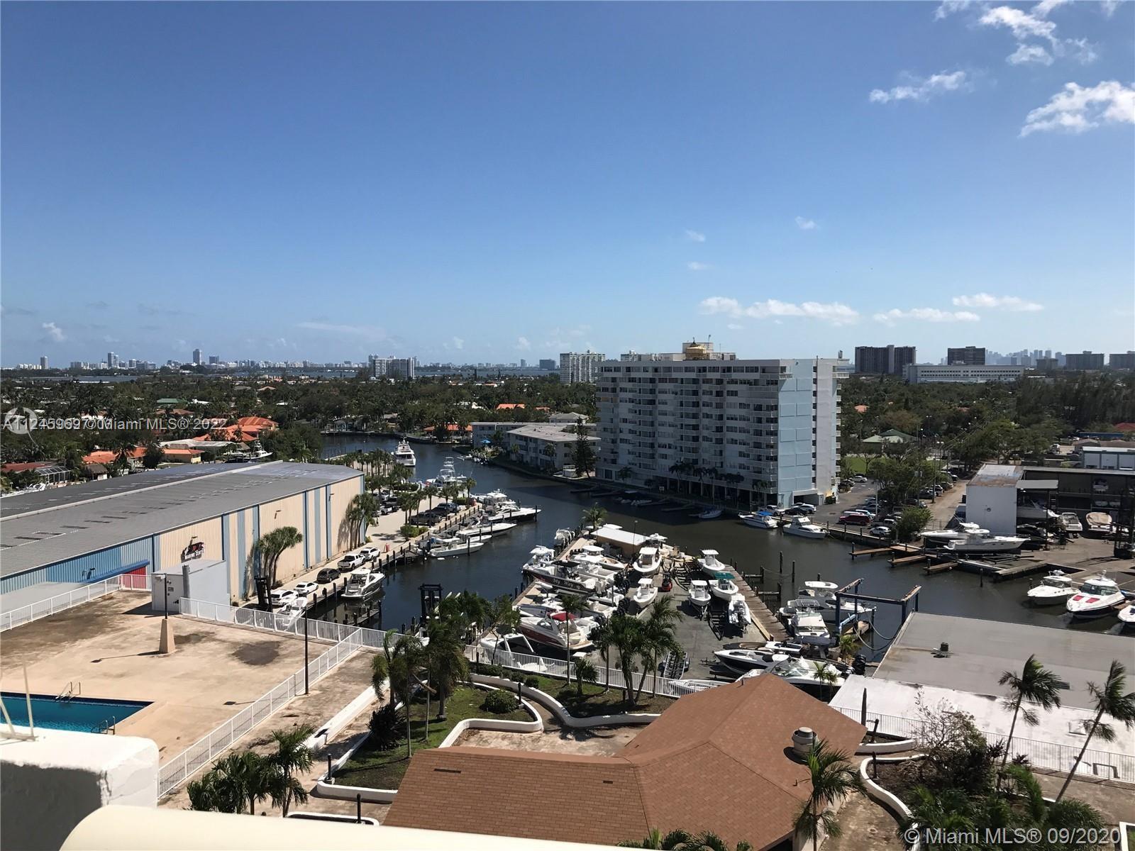 This 2 beds and 2 baths offers Amazing water and city views from every room. Big Balcony remodeled with Porcelain floors throughout. Wide open kitchen with granite counter tops. Split floor plan. Covered parking. Amenities incl: pool, 24 hs security, laundry facilities. Great location, Right across Starbucks Coffee , Supermarkets & close to Aventura mall and the beaches. Association requires 680 min credit score available Sept 1rst.