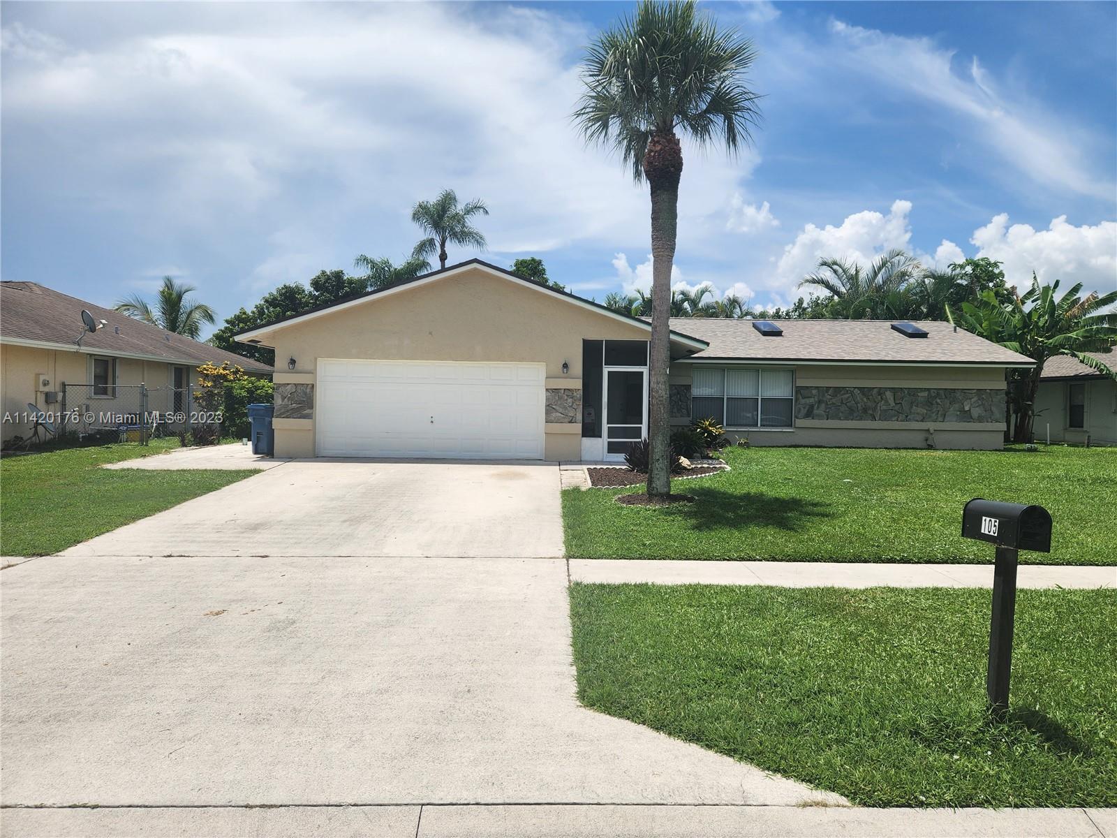 A great home in a super location in the heart of Royal Palm Beach.  New solar panels, new smart light fixtures, freshly painted inside and out.  Three bedrooms with a bonus office/study that could serve as a fourth bedroom.  Kitchen with granite counters and stainless steel appliances.  

A backyard oasis with palm trees and space to relax and enjoy Florida's beautiful weather.