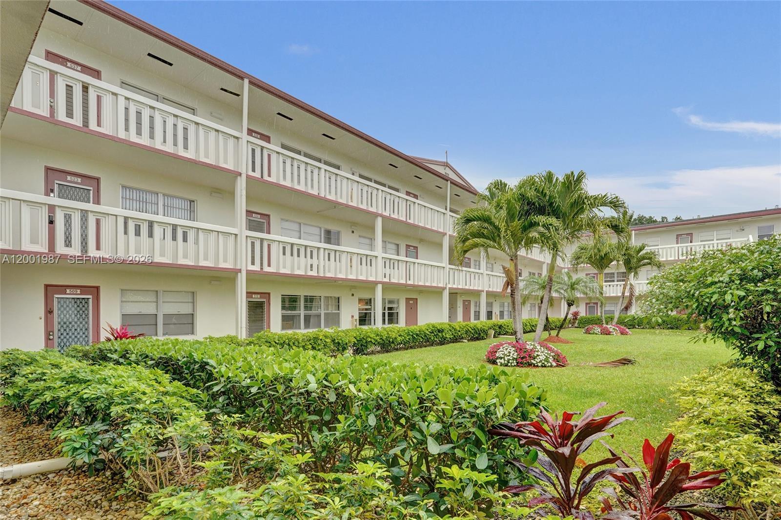 Investor-friendly opportunity in Century Village Boca Raton! Rent immediately after closing with just a 90-day minimum lease (association approval required). This first-floor 1BR/1BA offers wood-look laminate flooring, a spacious living/dining area, screened patio, and tranquil water views from the primary bedroom. Laundry and mailbox conveniently nearby. Enjoy resort-style amenities including clubhouse, pools, fitness center, entertainment, transportation, and more. Internet, basic cable and water are included. Monthly HOA totals $741.57 (Fanshaw $439.75 + Cen-West $301.57). Great seasonal rental or year-round investment in a guard-gated 55+ community.