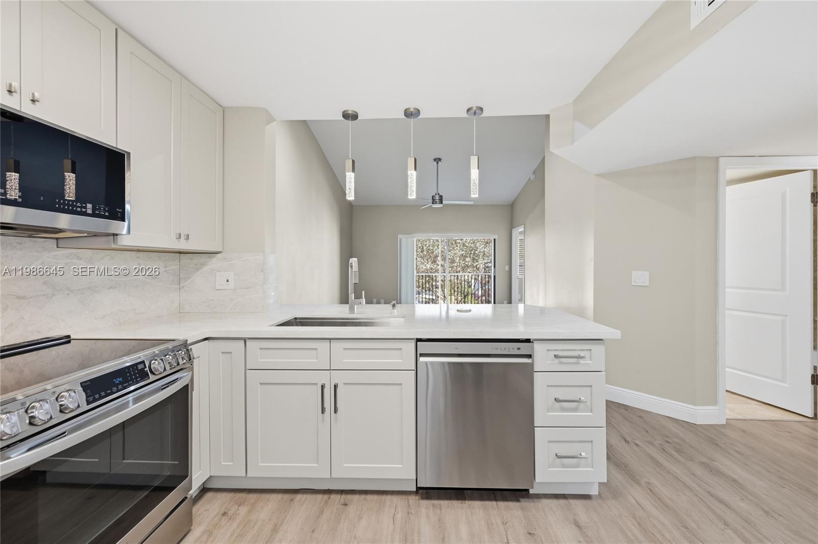 Just gorgeous! Beacon Place! Beautifully updated 2 bedroom, 2 bath condo located on the second floor. This is a rare find in with high-quality renovations throughout with no shortcuts here. Features include top-of-the-line appliances, modern cabinetry, and stunning quartz countertops. The same top quality flooring throughout. Ideally situated in a prime location within walking distance to restaurants, hospitals, library, shopping, banks, and houses of worship. The community is well-maintained, with buildings currently being freshly painted, and a charming park just around the corner. Truly a must-see! Small pet allowed. Renting after a year owned.