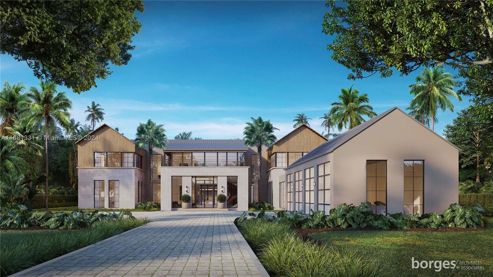We are pleased to feature one of the finest custom built home in Pinecrest. World-renowned architect, Reinaldo Borges of Borges Architects, along with Alice Dahbura-Borges who orchestrated the Interior Design of the house, have created this stunning innovative estate with the highest quality to finishes and details. Nestled on over an acre and lusciously landscaped by World Class landscape architect Mathew Lewis of LandDesign, this modern farmhouse has 7 bedroom, 10 bathrooms and a detached guesthouse.  Some of the homes features include a media room with a wine cellar, home office, 4-car garage, generator, and multiple outdoor entertainment areas including a pickle ball court.  Square footage under air 10,494 and 13,494 square feet of total construction.  CO expected at the end of 2027.