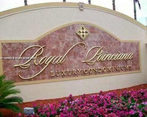LARGE 1/1 ROYAL POINCIANA. VERY GOOD CONDITION APT . GATED COMMUNITY WITH MANY AMENITIES SUCH AS POOL, EXERCISE ROOM  , CLUBHOUSE . CLOSE TO MAJOR HIGHWAYS AND SHOPPING CENTER . LAUNDRY IN UNIT . EASY TO SHOW . VACANT