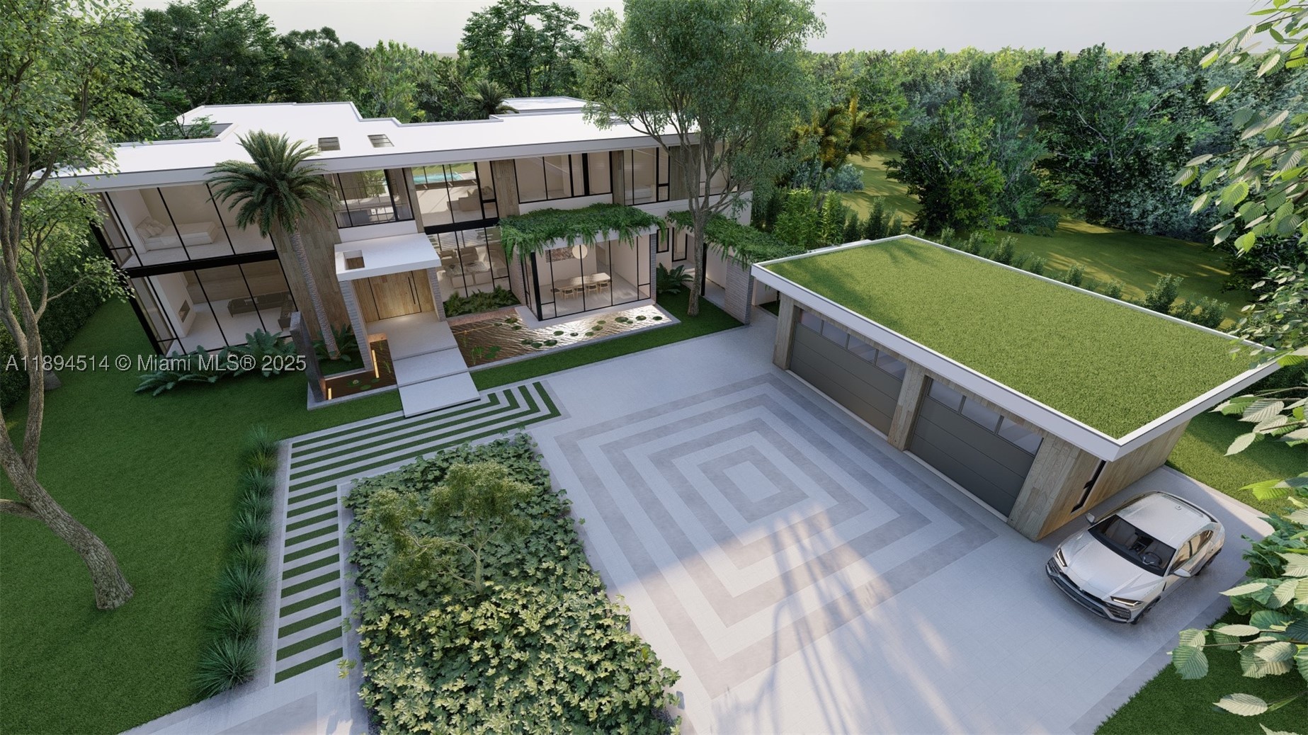 A rare opportunity to own a fully realized estate by award-winning Hollub Group in collaboration with Locus Architecture. On over an acre in Ponce Davis, this extraordinary modern residence embodies timeless sophistication, impeccable craftsmanship, and uncompromising quality.
Arrive through a dramatic water-lined entry and serene courtyard that set the tone for the home's refined architectural experience. Designed for both grand-scale entertaining and effortless daily living, every detail has been thoughtfully curated—from the handcrafted Cesar kitchen anchored by a striking St. Laurent marble island and appointed with premium Gaggenau appliances, to the sculptural floating steel staircase  and custom millwork. A fully equipped prep kitchen provides seamless support for entertaining.
The expansive floor plan offers exceptional spaces for gathering and relaxation, including a sophisticated clubroom with custom bar and fireplace, a  game room, & elevator. The primary suite is a true sanctuary, defined by luxurious finishes and spa-inspired comfort.
A comprehensive Lutron system seamlessly integrates lighting, climate, shading, & security. 
 Outdoor living unfolds around a spectacular pool, covered terraces w/  electric screens, & summer kitchen, all surrounded by lush landscaping & a sculptural  hanging garden. Tennis court option. Completing the estate is a  2-story guest house with sauna. An extraordinary blend of  privacy, technology, & lifestyle! Completion: Fall 2026