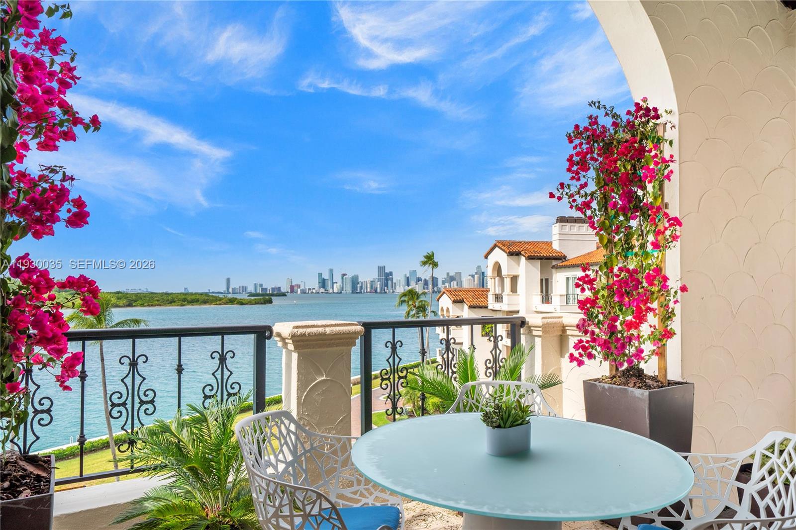 Experience the pinnacle of luxury living in this sensational renovated Penthouse in Bayside Village on Fisher Island! This residence showcases 2 bedrooms + den, 2.5 baths and 1, 912 sq ft of elegantly designed interior. It captures breathtaking views of the Miami downtown skyline, Virginia Key and Biscayne Bay perfect to entertaining. Features include: vaulted ceilings, an open gourmet kitchen, custom-designed bathrooms and wet bar, upscale lighting, primary suite has a private terrace with sensational views, walk-in closet, impact glass doors and many more upgrades. Live the Fisher Island lifestyle in this exceptional Penthouse!