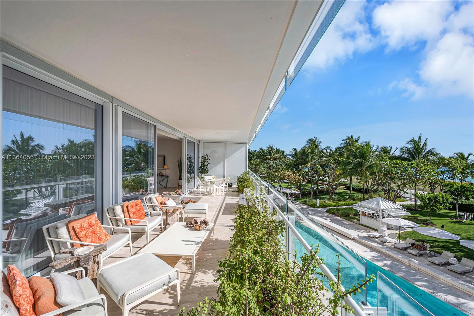 Experience the LEGENDARY FOUR SEASONS LIFESTYLE from this one-of-a-kind OCEAN CORNER WALKTHROUGH UNIT at The Surf Club. This extraordinary unit designed by Pritzker Prize-winning architect Richard Meier features 3 Bedrooms, Sunset Lounge Area (Perfectly Convertible to a 4th Bedroom), Family Room, 3 Bathrooms, 2 Powder Rooms, Laundry Quarter with over 4000 SF interior with large terraces perfect for entertaining. Unit includes ONE ASSIGNED PARKING SPOT plus valet service.

Enjoy the ART OF HOSPITALITY by Four Seasons with à-la-carte services including 24-hr concierge, in-room dining, housekeeping, & more. Property: 4 Pools & Beach (fully serviced), Residents-Only Fitness Centers, 4 Restaurants including Thomas Keller restaurant, Four Seasons spa, 2 shops, &more.