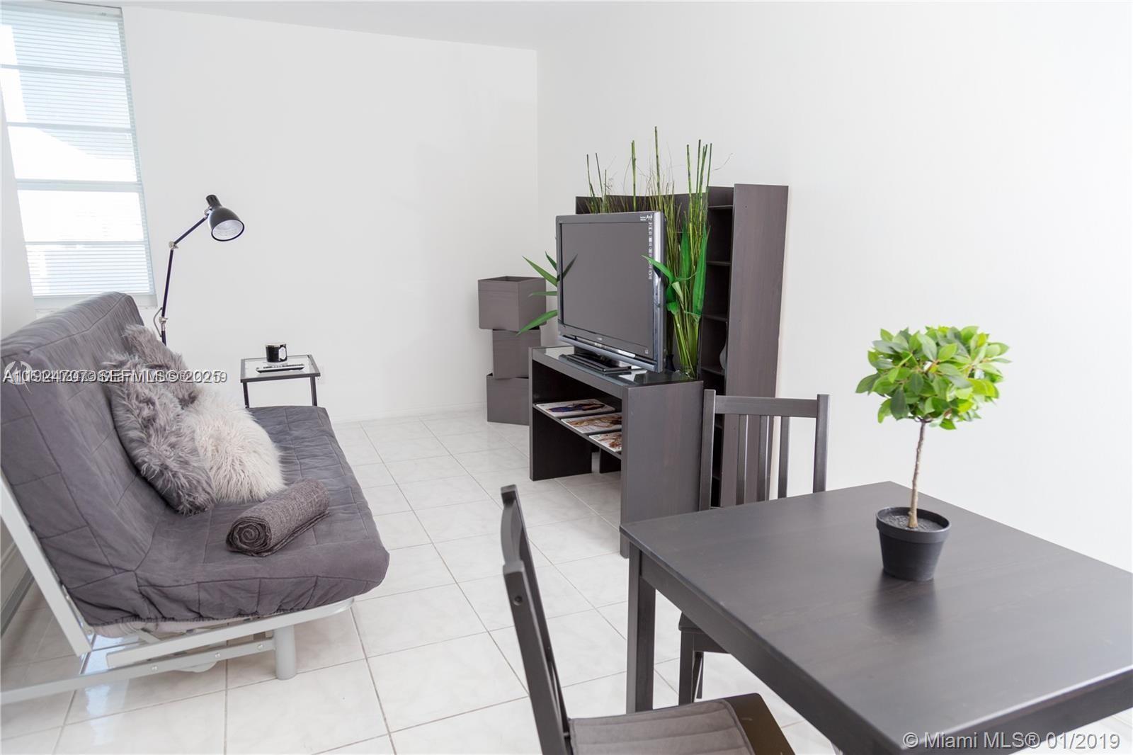 JR. STUDIO APARTMENT AT THE FAMOUS DECOPLAGE. THE BUILDING IS LOCATED WITHIN WALKING DISTANCE TO THE MOST TRENDY RESTAURANTS AND GREAT PLACES IN SOUTH BEACH, WHERE LINCOLN RD MEETS THE OCEAN, ACROSS FROM THE RITZ CARLTON, AND NEXT TO THE LOWES HOTEL. DECOPLAGE FEATURES - RENOVATED HEATED POOL, NEW GYM, AND BEACH ACCESS. ***FULLY FURNISHED UNIT*** UTILITIES INCLUDED IN HOA (WATER, SEWER, ELECTRICITY, WIFI, 1 VALET SPACE)**One valet parking space is included. **UNIT CAN BE RENTED 30 DAYS MINIMUM 12 TIMES A YEAR** A must see!