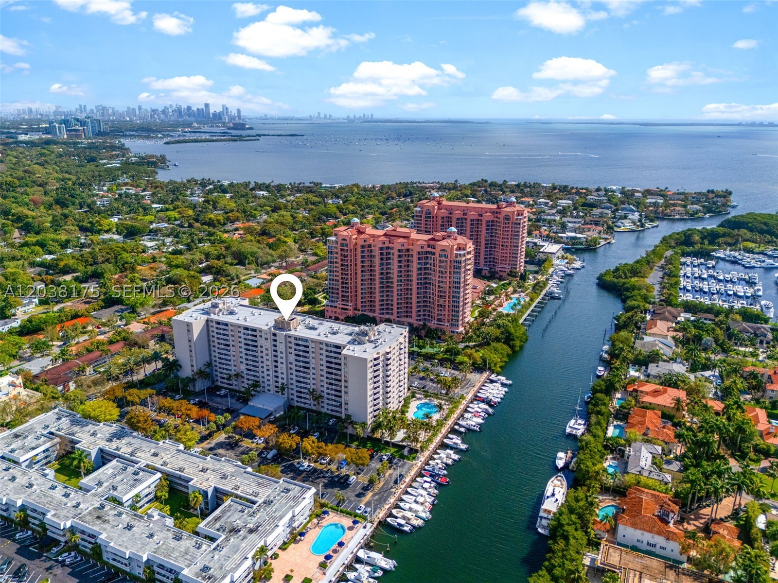 Enjoy stunning bay and downtown Miami city skyline views from this oversized 1/1.5 on beautiful Edgewater Drive. Ideally located in Sunrise Harbour in one of Coral Gables most sought after zipcode.  Includes new hurricane impact windows and door, one assigned parking space with gated entry and valet/ street parking available, 24-hour Doorman/Security/ Full-service building recently renovated with fitness center, lounge/party room, heated pool and docks overlooking Cocoplum, tiled throughout, partially furnished.  Near University of Miami and Brickell.  $150 monthly fee includes electric for AC, Water, Xfinity Popular HD TV & Xfinity Connect internet.