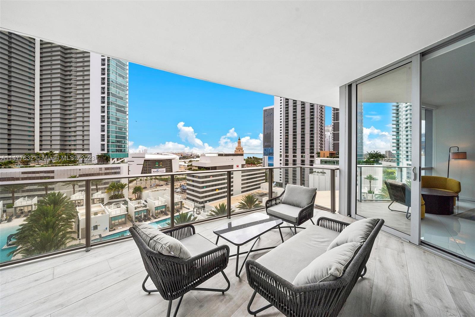 Contemporary and fully furnished 2-bed unit w/ a den & 3 full baths plus den, expansive balcony and a private elevator entrance. The property offers a range of resort-style amenities, including 5 pools, yoga and recording studios, a basketball court, a gym with a boxing area, kids' play areas, a BBQ kitchen, racquetball, a soccer field, tennis courts, a sky port, sky deck, spa, and treatment rooms, along with a hair and nail bar. Conveniently located within walking distance of the Metro Mover, Port of Miami, American Airlines Arena, and the future Miami Worldcenter. It's also just a short drive to Miami International Airport, Brickell, Wynwood, and Miami Beach. WiFi and cable are​​‌​​​​‌​‌​​​‌‌​​​‌‌‌​​‌​​‌‌​​​​ included.