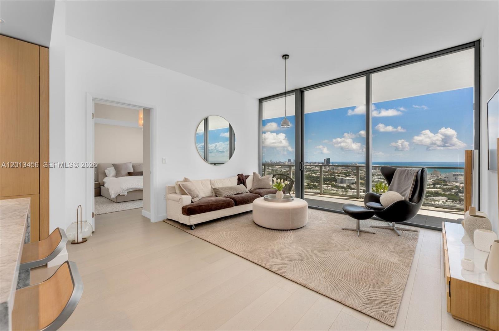 Seize the opportunity to own the best-priced 04 residence, above the Canopy Club, in the newly delivered Five Park Miami Beach. Unparalleled elegance on the 29th floor, this immaculate 2-bedroom, 2.5-bath condo spans 1216SF, offering breathtaking panoramic views of the Atlantic Ocean, and the Miami Beach skyline through floor-to-ceiling glass windows. Gourmet kitchen with Italian oak cabinetry, quartzite countertops, and top-tier appliances. Generous terraces, seamlessly blending indoor and outdoor living. Enjoy private and exclusive access to the Canopy Club, an unparalleled retreat within Five Park. Adjacent to this prestigious residence lies Canopy Park, a lush 3-acre urban oasis, offering a seamless blend of luxury and leisure in a truly harmonious environment.