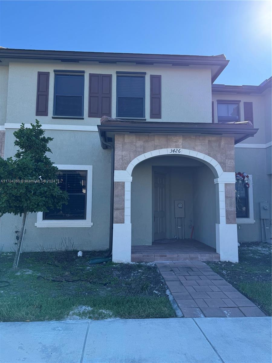 BEAUTIFUL NEW VILLA with 3 bedrooms and 2 and 1/2 bathrooms (3 bedrooms & 2 bathrooms upstairs, and 1/2 bathroom downstairs). Tile flooring downstairs and carpet upstairs, open kitchen, living room and dining room. Parking for 2 cars in front of unit with plenty of guest parking and private patio. This is a brand new
community & brand new unit with two clubhouses, 2 pools, 2 gyms, gated community and party rooms. Amazing
location, close to Miami Airport, I-75, Turnpike and Palmetto Expressway, supermarkets and more.
