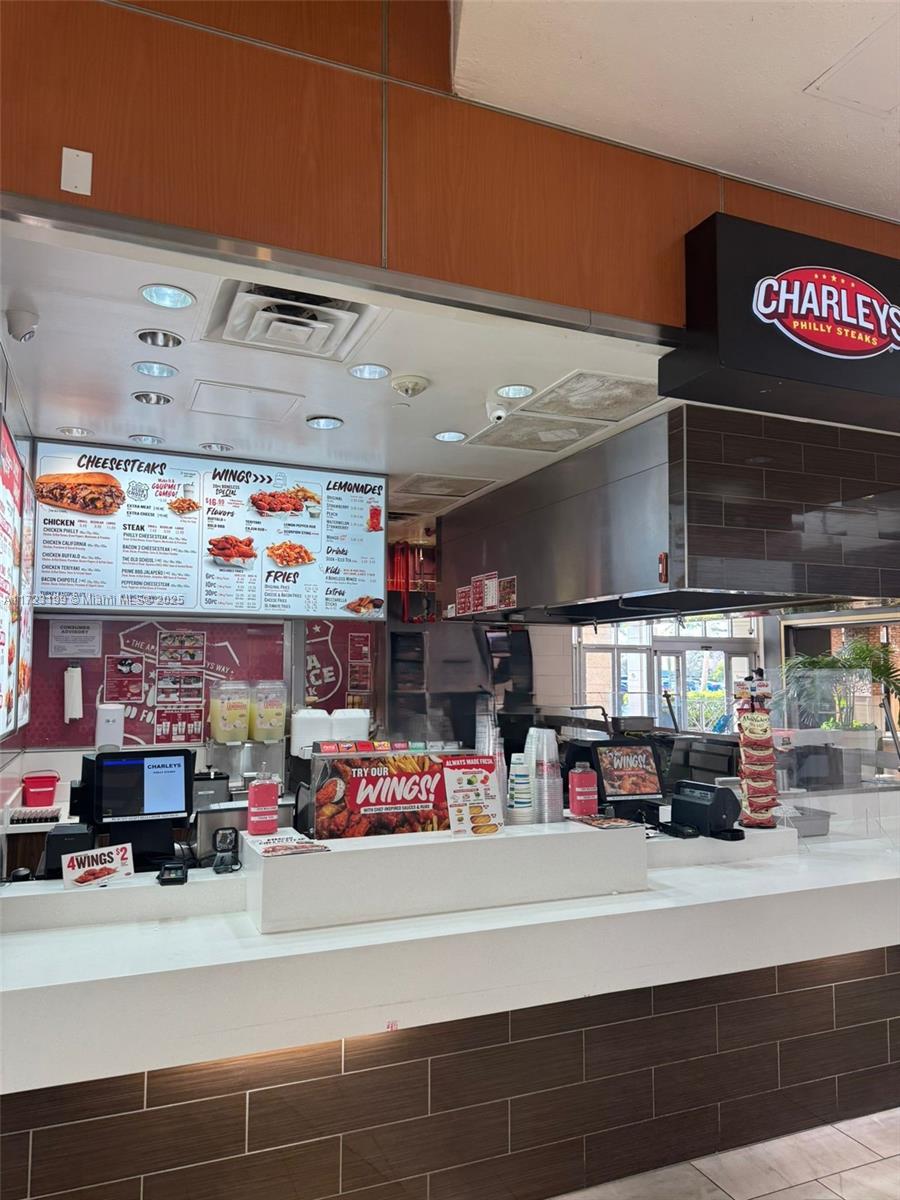 ***PRICE REDUCTION*** GREAT BUSINESS OPPORTUNITY!!! ***NEGOTIABLE*** BUY INTO A WELL-ESTABLISHED FRANCHISE. A FULLY BUILT-OUT FOOD & BEVERAGE SPACE IN THE HIGH-TRAFFIC MALL FOOD COURT, FEATURING A STATE-OF-THE-ART KITCHEN. 774 SQ. FT. FOOD PREPARATION AREA. TWO HUGE WALK-IN FREEZERS. BUSINESS IN OPERATION OVER 13 YEARS.  SEATING CAPACITY 500 SEATS.  RECENT CONSTRUCTION AND INFRASTRUCTURE UPGRADE. INVESTOR READY. SHORT-TERM OR LONG-TERM LEASE CAN BE APPROVED FOR PURCHASER WITH THE BROWARD MALL.  HOURS OF OPERATION MON-THURS. 11 am-9 pm. FRI & SAT. 10 am-9 pm. SUN 11 am-7 pm.