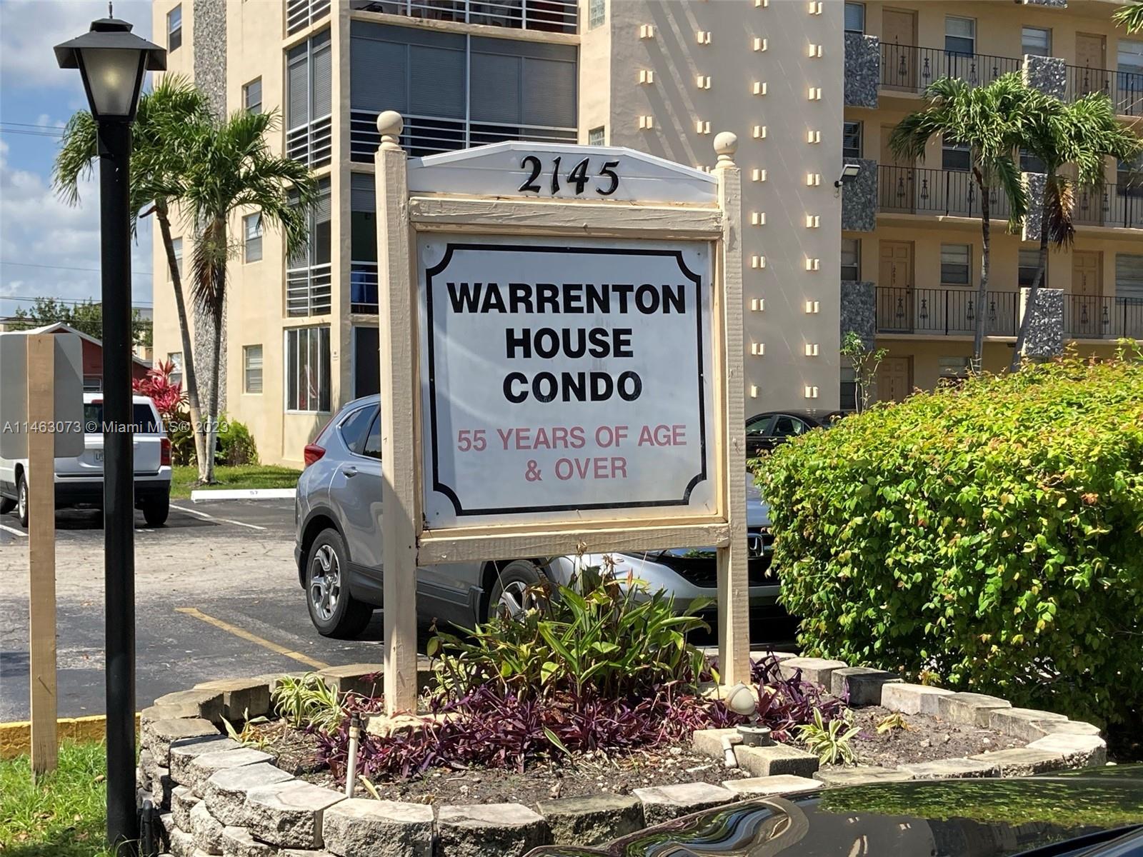 Spacious sunny 1/1 Condo.  New ceramic tile floors throughout, new AC unit. 55+ community. Partially remodeled (new vanity, lights, sink in bathroom, new Quartz countertop, tile backsplash, lights in Kitchen), new window treatments, ceiling Fans (living room & bedroom), freshly painted all over. Bedroom with large closet. Complex close to downtown Hollywood, Hollywood beach & boardwalk, within walking distance of grocery store, pharmacy, restaurants and shops. Low maintenance fee. Clubhouse (program of activities), patio with BBQ and heated pool, laundry room. No Pets. Passed 40 years inspection. Rent restrictions:  All information deemed reliable but not verified , must verify with assoc. 1 assigned parking space. Storage locker.