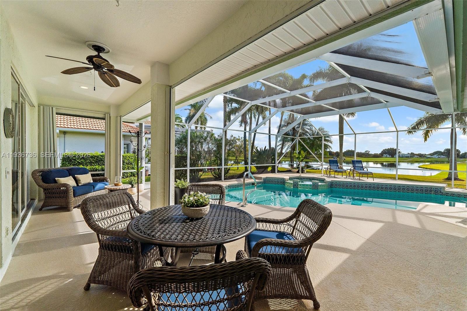 Wake up to shimmering lake views and the gentle greens of the golf course and preserve beyond in this beautifully situated 3 bedroom lakefront home with a private pool and new roof, nestled in the pristine community of Lost Lake in Hobe Sound, this home is one of only 14 estate homes in the community. Thoughtfully positioned to capture breathtaking water and fairway vistas, this residence offers a seamless blend of tranquility and refined Florida living.

Sunlight pours through expansive windows, framing postcard perfect scenery from nearly every main living space. The open, airy layout is ideal for both everyday comfort and effortless entertaining, while the outdoor living area is a true showstopper. Your own resort-style oasis featuring a sparkling pool, serene lake backdrop, and lush golf course views that stretch into the distance.

Whether enjoying quiet mornings poolside, hosting sunset gatherings, or unwinding to the sounds of nature, this home delivers a lifestyle defined by beauty and ease. Located just minutes from Hobe Sound’s beaches, charming shops, and dining, Lost Lake offers a peaceful, well-maintained setting where luxury meets laid-back coastal living. This is more than a home, it’s a front-row seat to the best of Florida living. Features split floor plan, whole home generator, updated kitchen and heated pool.