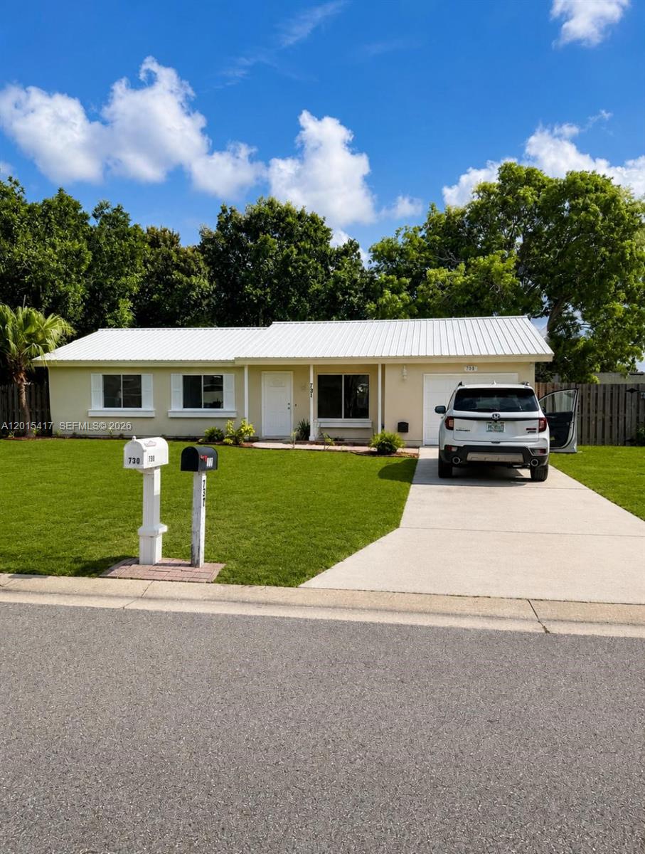 Move-in ready home in the heart of Vero Beach Highlands. This freshly painted 3-bedroom, 2-bath residence opens to a much larger living space with a functional one-story layout, an attached garage, and a spacious backyard on a 10,019 SF lot. Ideal for first-time buyers, families, seasonal residents, or investors looking for a solid opportunity in a growing area of Indian River County.
The home features bright living areas, ceramic and laminate flooring, comfortable bedrooms, and excellent natural light throughout. Large lot provides room for outdoor entertaining, gardening, or future customization.  Located in a quiet residential neighborhood with convenient access to shopping, schools, dining, parks, and the beaches of Vero Beach.
Recent exterior paint gives the property a clean and refreshed appearance, making it ready for its next owner. Strong value for buyers seeking affordability, space, and long-term potential in Florida’s Treasure Coast market.
Buyer to verify all measurements and property details independently.