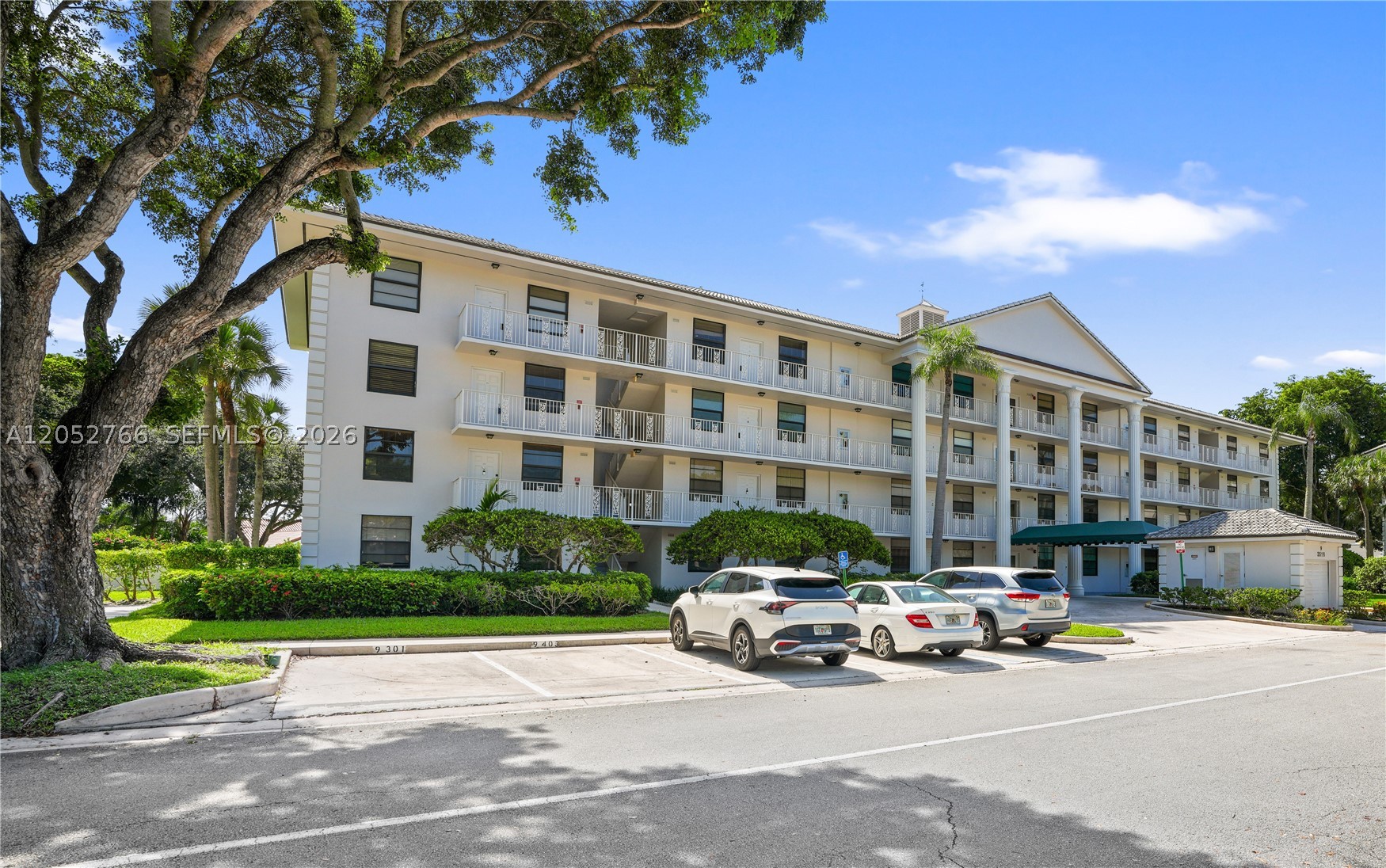 Beautiful Corner Condo with great water views! Filled with natural light, this spacious residence offers breathtaking sunrise views over the water from the comfort of your own home. Hurricane-impact windows provide both security and peace of mind with views looking east and west in a flow-through plan. The kitchen features stainless steel & black appliances with quartz countertop and room enough for a breakfast nook. The beautifully renovated primary bathroom features a marble-tiled walk-in shower, elegant vessel sink, huge walk-in closet and stylish wood-look tile flooring. Enjoy the convenience of a full-size, in-unit washer and dryer along with an oversized attached storage room—offering far more storage than most condos. It can also be used as an office! Whitehall offers an unbeatable central location just minutes from the Palm Beach Outlets, downtown West Palm Beach, I-95, Palm Beach International Airport, and beautiful area beaches. Residents enjoy a heated community pool, expansive clubhouse, Barbeque, 24-hour manned gated security, and a pet-friendly, all-ages community. Wake up each morning with a cup of coffee and take in the refreshing water views and spectacular sunrises from this bright, move-in-ready home. Don't miss this opportunity to own a beautifully updated condo in one of West Palm Beach's most convenient locations. Can be sold with or without furniture.