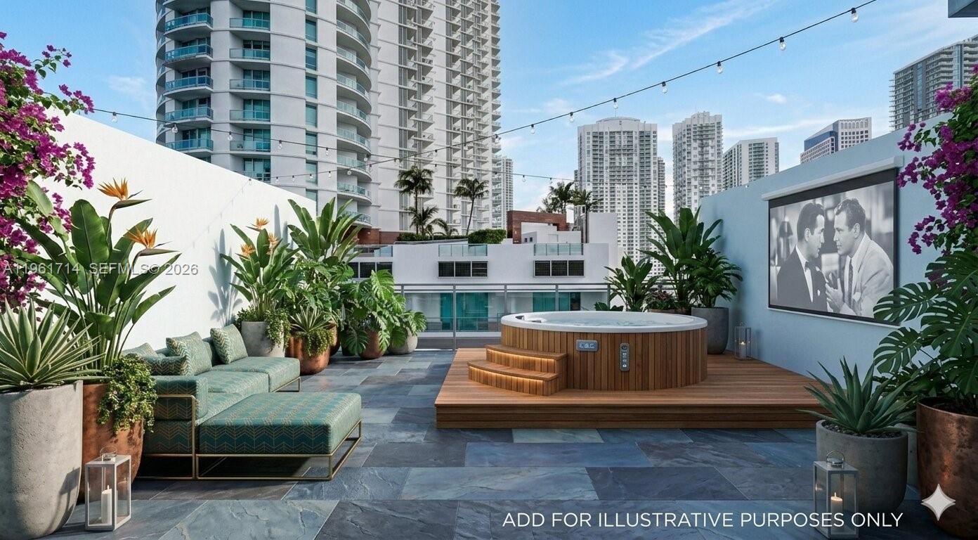 Beautiful tri-level townhome in The Ivy, a Riverfront condominium. Easy 6-minute walk to Brickell City Center for
world-class shopping and dining. The residence offers great views of the Miami River from light-filled living double
height ceilings and walls of glass throughout. European style, open kitchen & luxurious master suite with walk-in
closet. Master bedroom upstairs with double-sink bathroom, as well as den/office and plenty of storage space.
Over 500SF private roof-top terrace overlooking the river. 2 parking spots steps from the door, plus 2 on-site
storage units. 1st class building amenities include fitness center, BBQ and picnic area, business center, 24-hour
valet parking, security. Infinity-edge swimming pool & more. Minutes to downtown, MIA & major expressways.