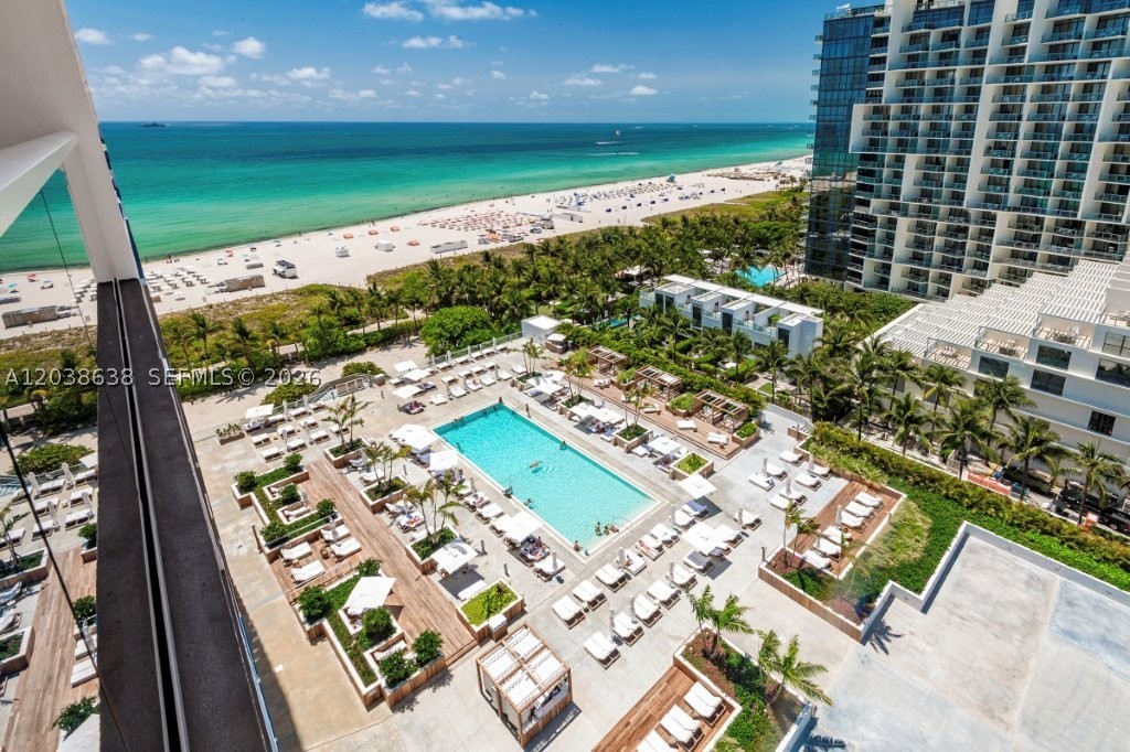 Available until July 31, 2027 .  Fully furnished 1 bed, 2 bath oceanfront residence inside one of South Beach’s premier luxury resorts. Washer/dryer in unit. Electricity, cable, WiFi, water and valet with 1 parking spot included. Laundry room on every floor. Roney Palace Amenities Situated inside the same building as the luxurious 1 Hotel, Roney Palace residents enjoy the best of South Beach with access to 3 oceanfront swimming pools, a hot tub and beach service. Valet parking, full-time security, laundry on every floor, onsite management office. Pricing is dynamic and may vary according to seasonal demand, lease commencement date, and lease term. Please contact listing agent for current availability and pricing
Driving Directions: Located directly on Collins Avenue, Roney Palace is a short walk to Lincoln Road, entertainment, shops, restaurants, bars, clubs and other luxury hotels. Trader Joe’s, Publix and Fresh Market within one mile. 24/7 Walgreen’s across the street.