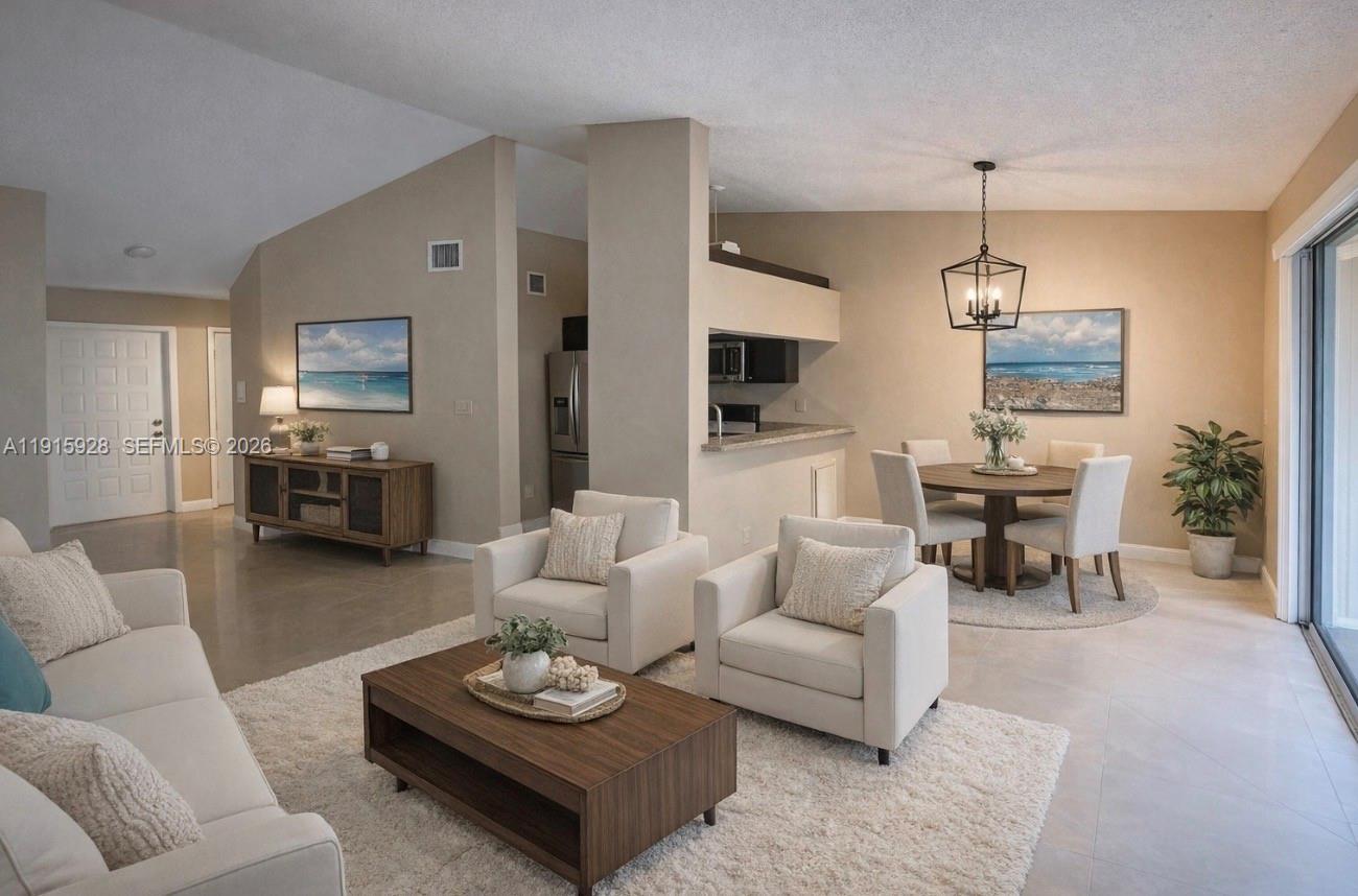 Desirable 1BD/1BA unit in a prime location! Washer and Dryer in unit! Conveniently situated near restaurants, the Turnpike, Miami Dade College, and Baptist Hospital West. The community offers two pools, a spa, fitness center, volleyball and tennis courts, a dog park, and walking paths.

This unit includes 24-hour security, one assigned parking space, and ample guest parking. Association dues include water, insurance, maintenance, landscaping, and roof coverage.
