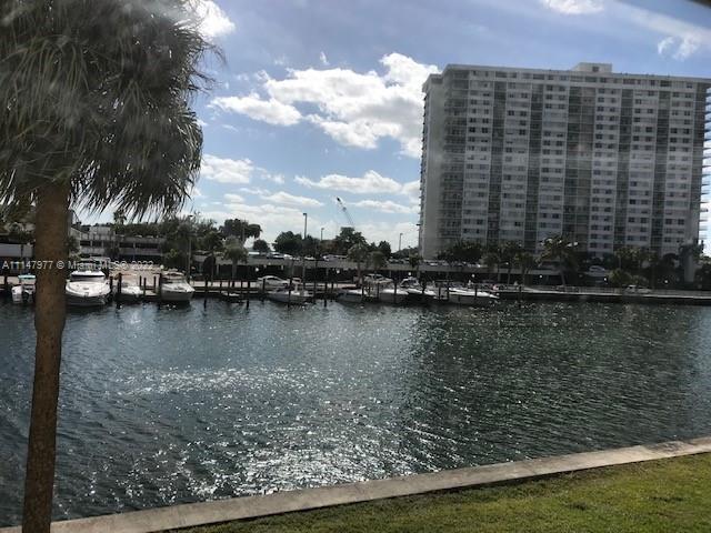 Beautiful Waterfront Condo within Walking Distance to the Beach!!! Just a block away from gorgeous Sunny Isles Beach and Haulover Marina. Beautiful water views from the living room and bedroom. Fully renovated unit with new paint, brand new kitchen appliances, water filter, new kitchen cabinets, and new waterproof laminate flooring throughout. The bathroom has been completely renovated with new sink, shelves, and beautiful shower. Master bedroom has 2 closets including a walking closet. Enjoy the serene water views from everywhere in the unit! The building has secured entrance, picnic area, outdoor shower, and a waterfront pool. Cable and internet included! Association requires no criminal history. No minimum score needed