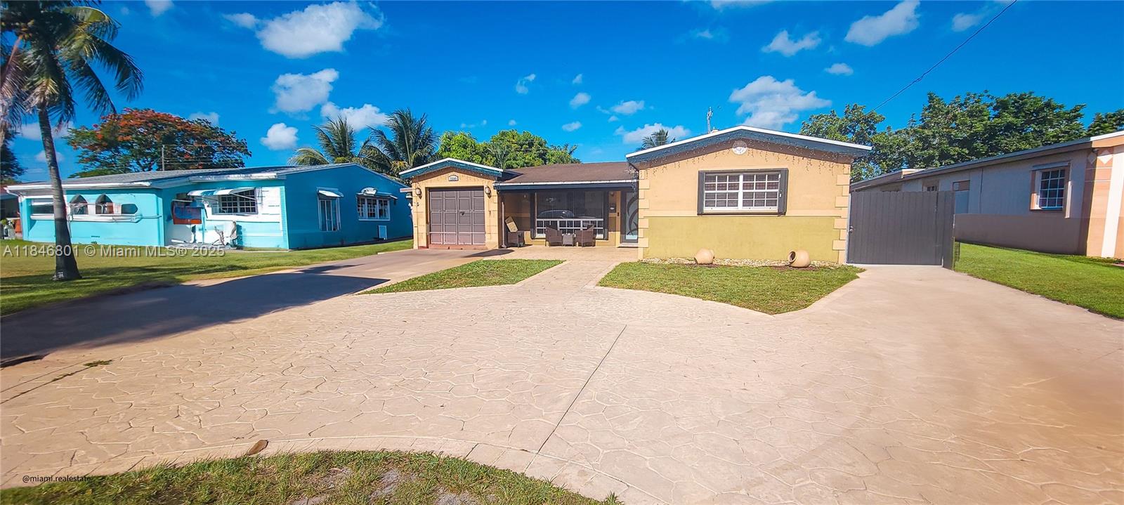 Spacious 3-bedroom, 2-bath single-family home in Miramar with over 1,800 sqft of living space! Featuring a large kitchen, dedicated dining room, living room, and separate Florida room/den. Enjoy a private backyard with a pool and spa surrounded by a paved patio. Includes a 1-car garage, tile floors, shutters, and a well-maintained interior. Ideal for first-time buyers seeking space and comfort. No HOA!