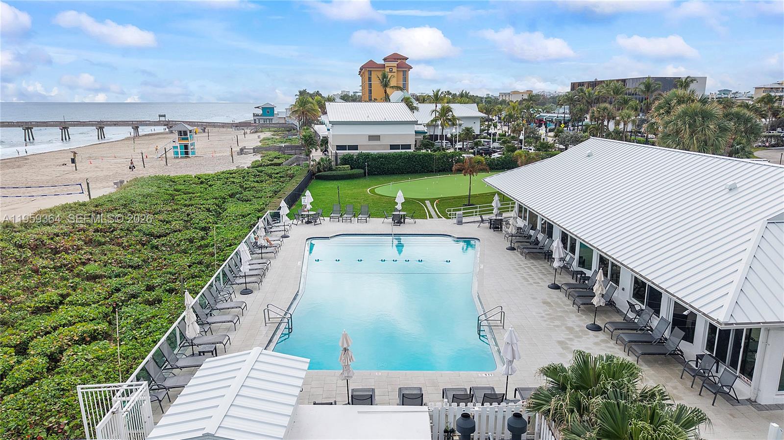Wake up to direct ocean views and true beachfront living at Tiara East Condominiums!
This beautifully maintained 1 Bedroom | 1.5 Bath residence offers the perfect blend of comfort, convenience, and coastal lifestyle — ideal as a vacation getaway, seasonal escape, or income-producing investment property. Enjoy stunning water views right from your unit and the soothing sound of the waves just outside your door. Inside, the home features granite countertops, a spacious and functional kitchen, full-size washer and dryer in-unit, and high-impact windows and doors for added safety, energy efficiency, and peace of mind. The smart layout includes a convenient half bath for guests and generous storage throughout. Situated directly on A1A, Tiara East delivers true resort-style amenities including a private beach clubhouse on the sand, a heated oceanfront pool overlooking the Atlantic, private beach access, 24-hour security, a fitness center, and covered parking. Everything you need for effortless beach living is right here. Location is unbeatable — across the street from shops, dining, and everyday conveniences, plus just a short walk to the pier, making it easy to enjoy the best of the area without ever moving your car. 40-year recertification assessment has already been completed, offering long-term value and confidence for future ownership.
Whether you’re looking to relax, invest, or both — this is the kind of place people come to vacation and never want to leave.