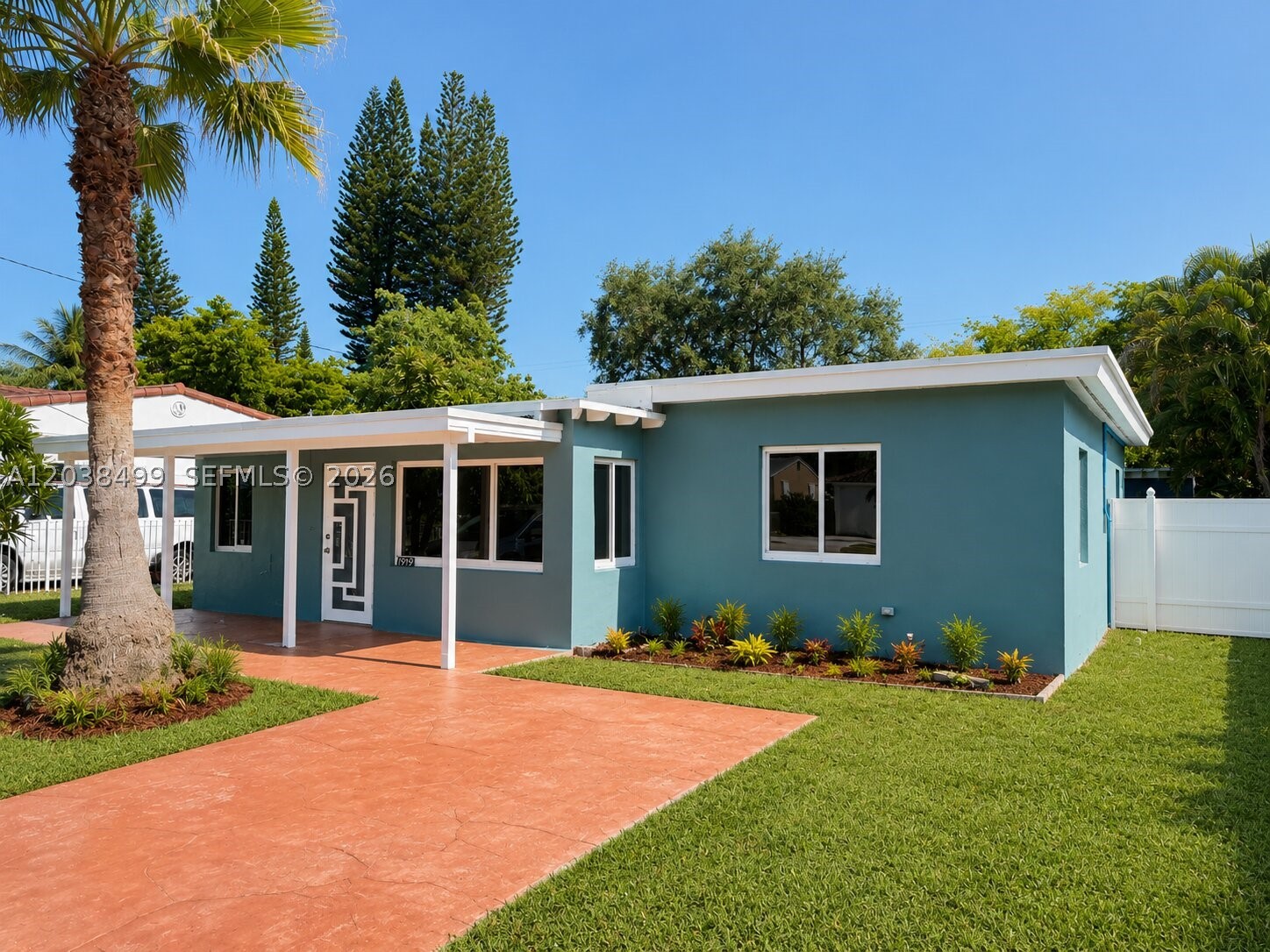 Beautifully updated 3-bedroom, 2-bathroom front house available for lease. This spacious home features impact windows, new appliances, a split-bedroom layout, and a large backyard with a pool. The property includes a separate, standalone rear unit that is already leased and is not included in this rental. Front house only.