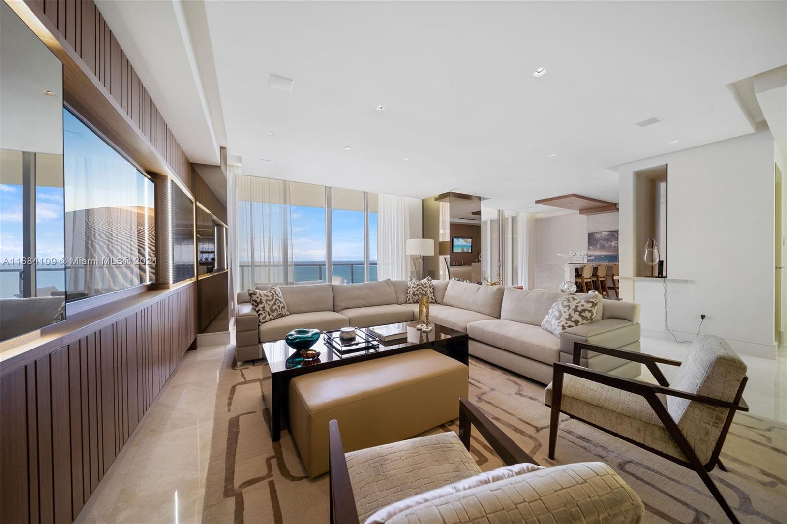 One of the kind turn-key unit! Three bedroom apartment with 3.5 bath. Designer furnished and decorated throughout with: custom built-ins and cabinetry, automatic blinds, smart home system etc. The unit is in brand new condition since it was rarely occupied. Enjoy luxurious life style at this 5 star exclusive property at St Regis Bal Harbour. Price Negotiable.