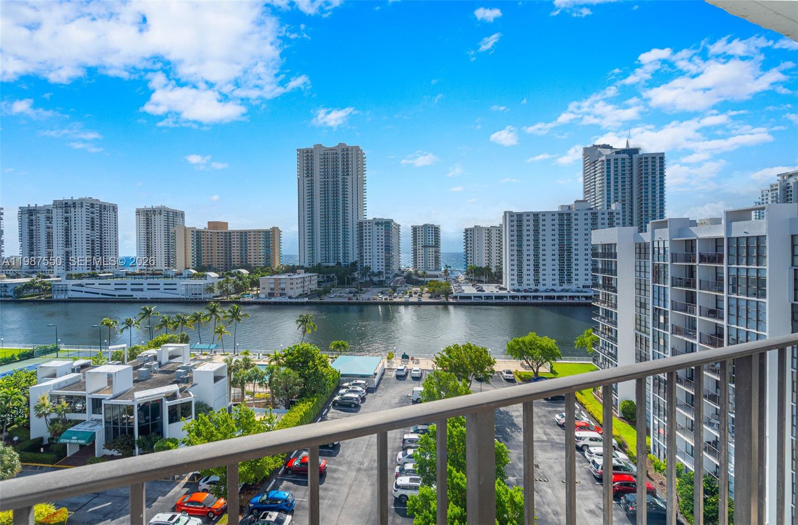 SPECTACULAR DIRECT INTRACOASTAL WATERWAY  VIEWS. This Bright and Spacious Condo on the 10th Floor with 915 Sq Ft, 2 Bed, 1.5 ( As Per Building Information). It is a great Investment Opportunity or to call it Home. Located in the desired Three Islands area. Enjoy resort-style amenities: pool, jacuzzi, two tennis courts, fitness center, BBQ areas, waterfront clubhouse, billiards, card room, and 24/7 concierge and front desk security, cable TV & internet. Great location at Hallandale Beach, walking minutes from the beaches, Gulfstream Park, and near the best restaurants and Aventura Mall. Easy to Show.