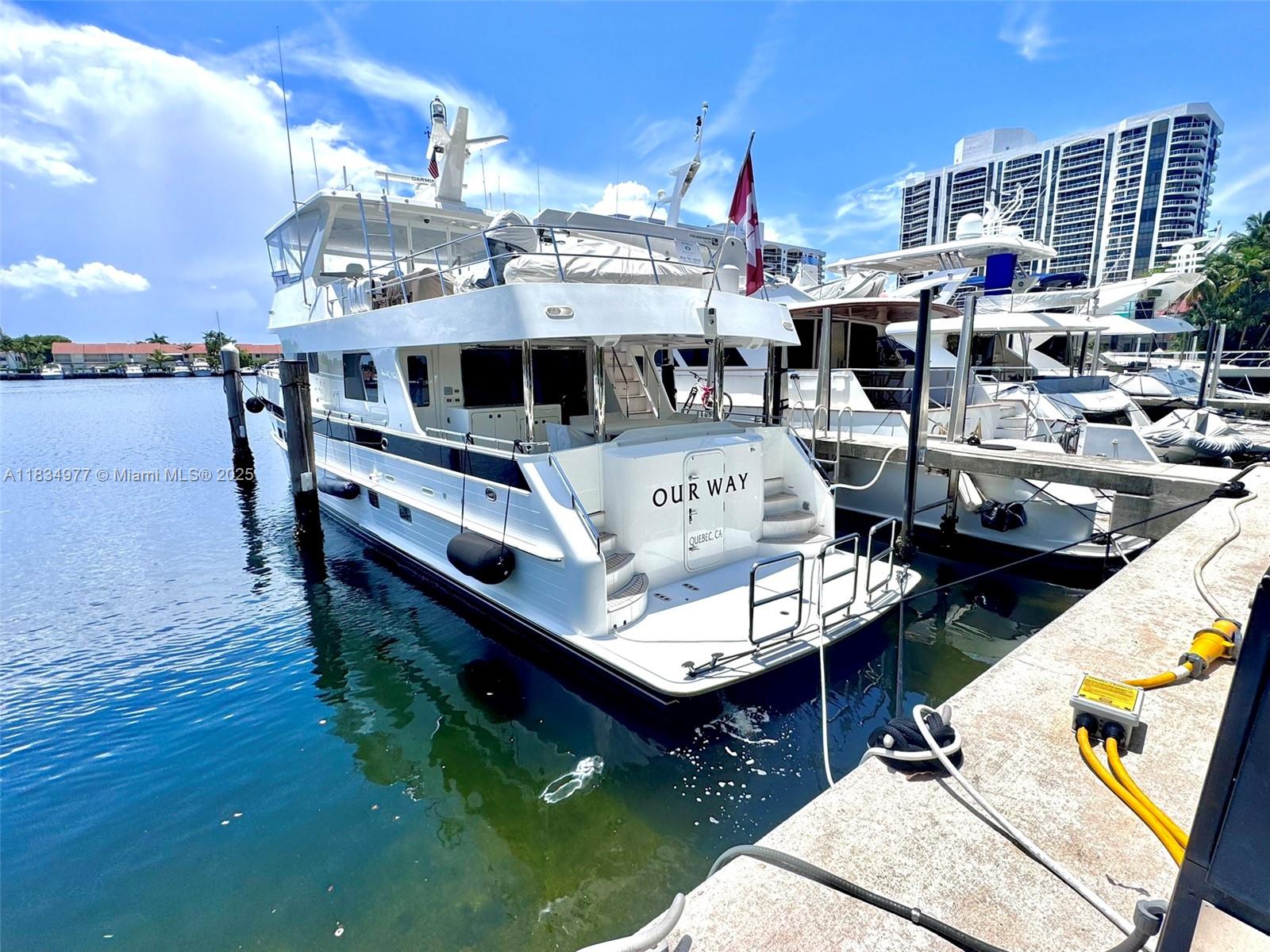 Rare opportunity to own a 90 x22  Feet slip in the the highly desirable Aventura Waterways Marina. This deep-water berth offers direct Intracoastal access with no fixed bridges—ideal for avid boating enthusiasts .suited for seasonal cruising, long-term ownership, or strategic boating access in South Florida. The slip accommodates vessels up to 90 feet LOA with a 22-foot beam, featuring 6 feet of water at low tide, an 8-foot finger dock, a 25-foot marina basin, and a 35-foot channel entrance, providing excellent depth and maneuverability.  Enjoy the convenience of a dedicated on-site Dock Master, robust electrical connections (50–100 Amp service), and parking in the adjacent shopping center lot. Just 44 miles from the Bahamas and close to Ft. Lauderdale and Bal Harbour, this slip offers endless boating adventures. Its prime location is near Aventura Mall, Turnberry Golf Resort, shops, eateries, and the post office. Please note: living aboard is not permitted. $2,500 marina membership required.