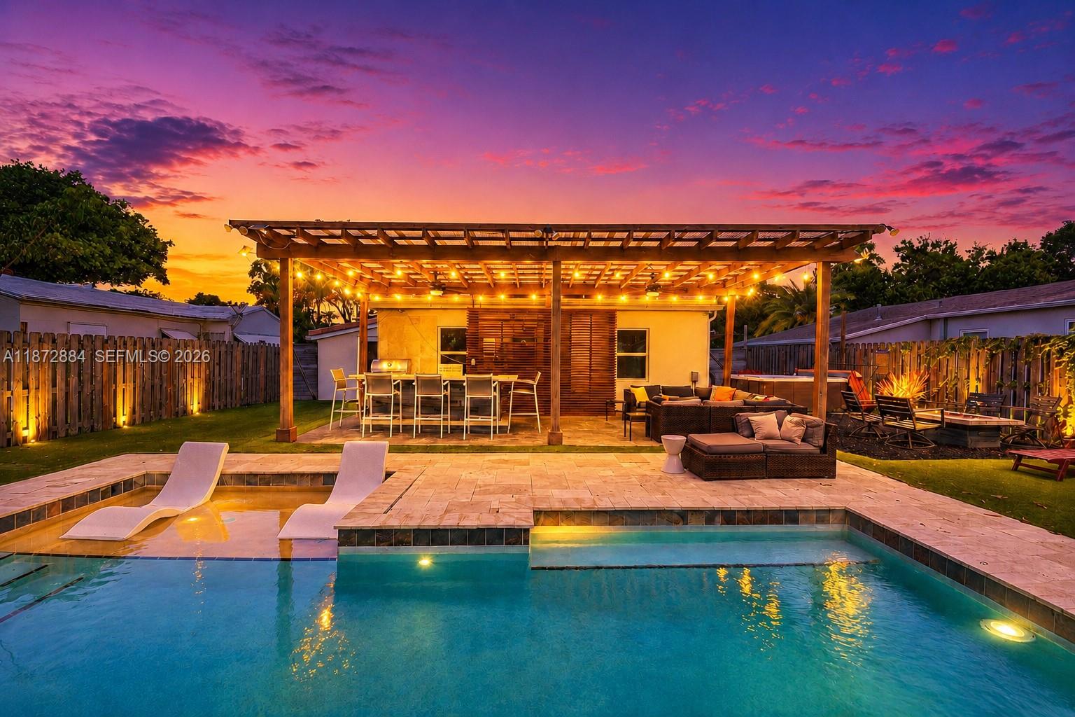 Turnkey Luxury STR Investment Opportunity in the heart of Croissant Park – No HOA! This fully upgraded 3BR/2BA pool home is perfectly positioned for strong short-term rental performance just minutes from Las Olas, Downtown Fort Lauderdale, beaches, airport, cruise port, marinas, nightlife, and world-class dining. Designed to maximize guest experience and rental revenue, the property features a resort-style heated saltwater pool, stunning pergola lounge, fire pit, fully equipped summer kitchen with gas BBQ, ice maker, dining island, and multiple outdoor entertaining spaces that create the ultimate South Florida vacation atmosphere. Investor-friendly upgrades include impact windows & doors, solar panels for reduced operating costs, new roof (2023), updated kitchen and baths, modern finishes, and no HOA restrictions. This property offers the ideal blend of lifestyle appeal and income-producing potential in one of Fort Lauderdale’s most desirable STR locations. An exceptional opportunity for investor-buyers seeking immediate cash flow potential — seller is offering the possibility of transferring future advanced short-term rental bookings to the new owner at closing, allowing for a smoother transition and accelerated income generation from day one. Call today!
