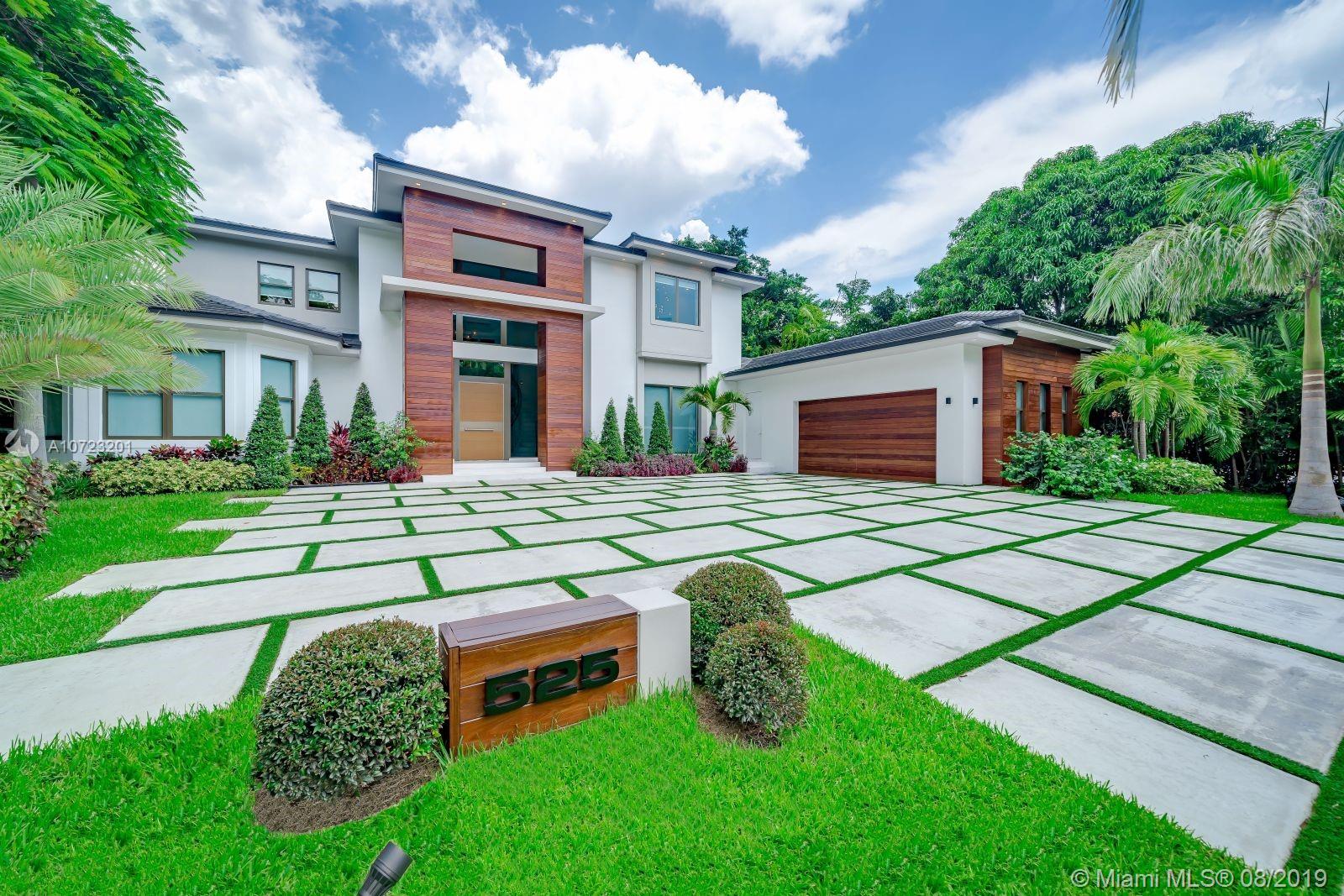 Hello gorgeous! Sleek and sculptural home of today. This sexy never lived in new construction combines modern minded spaces with approachable warmth. Setback from the street you have a grand approach and a huge backyard.  With approximately 20,000 SF of land you have plenty of room for pool parties and barbeques. The dramatic 2-story foyer entry with double sweeping staircase sets the tone. Beautiful Mia Cucina kitchen, several outdoor patio spaces, two-car garage, and double master up are just a few of the luxuries offered. Located in exclusive Bay Point, security is paramount. This lush, leafy community owns their own streets. Just minutes to the Design District, Wynwood, Midtown and the heart of Miami Beach.