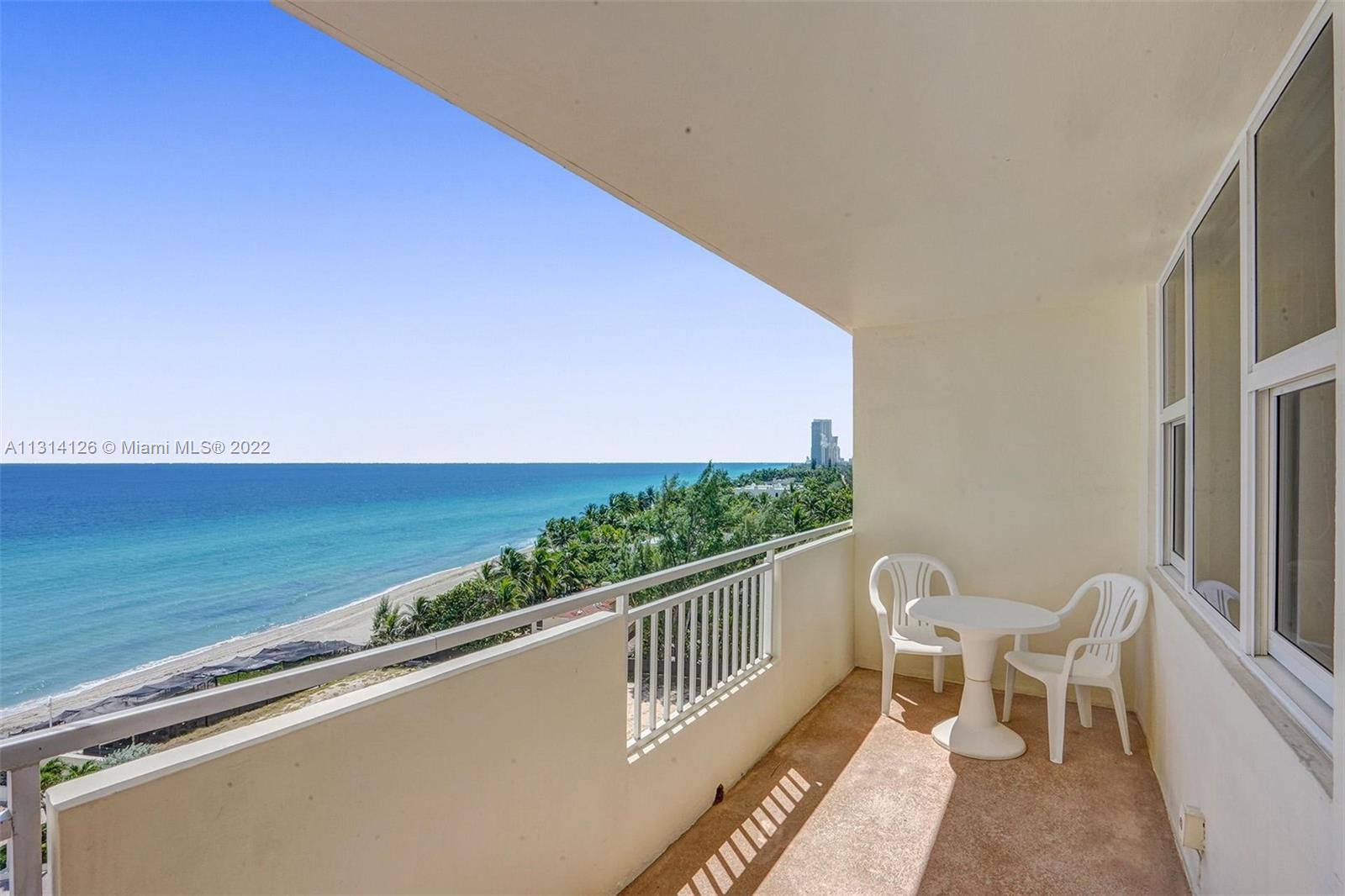 Alert! Huge Price Improvement! Breathtaking unobstructed direct ocean & expansive city views: your dream home directly on the beach in one of the most uniquely situated building in Hallandale, adjacent to the world renowned Golden Beach single-family home community. Wake up to a gorgeous direct ocean view from a spacious bedroom. Substantially updated building features 24/7 security, valet parking, 2 separate gym & cardio areas, sauna, billiards, card room, large heated pool area, BBQ & beach service. Gulfstream Village & Casino, shopping, entertainment & upscale restaurants have made Hallandale a coveted area. Premium garage parking spot very close to the elevator. Two special assessments: one = $41,339.71 paid as 293.81 per month, second = $8,227.82 paid as $93.77 per month. Motivated!