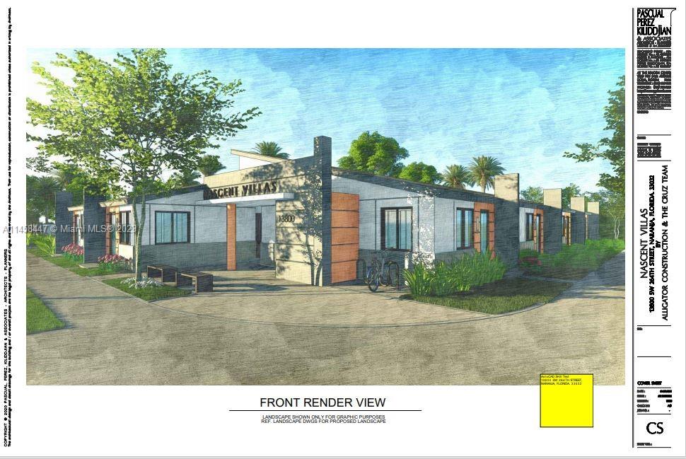 Fully approved 12 unit development site. see attachment for approved plans. The owner has agreement in place with Miami Dade County with approved impact fee waiver. Call listing agent for more information. Please see attachments for additional plans and survey!
