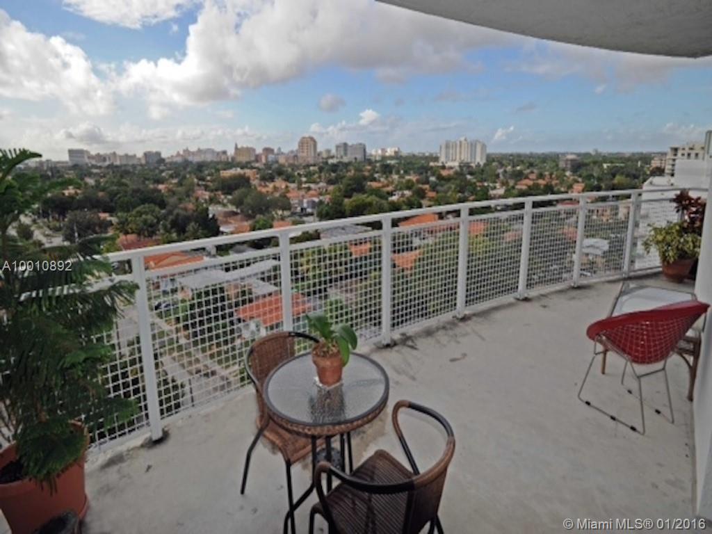 Upgraded 1/1 unit featuring wood floors, stainless steel appliances, washer/dryer in the unit, and bedroom/living area access to a spacious balcony with amazing views of Downtown and Coral Gables. Unit comes furnished with Queen bed, bedroom dresser, Samsung surround sound system, TV stand, living room shelves, bedroom & living room window curtains, dining area sideboard. Building features indoor swimming pool, gym and gated pet area. Unit is partially furnished.