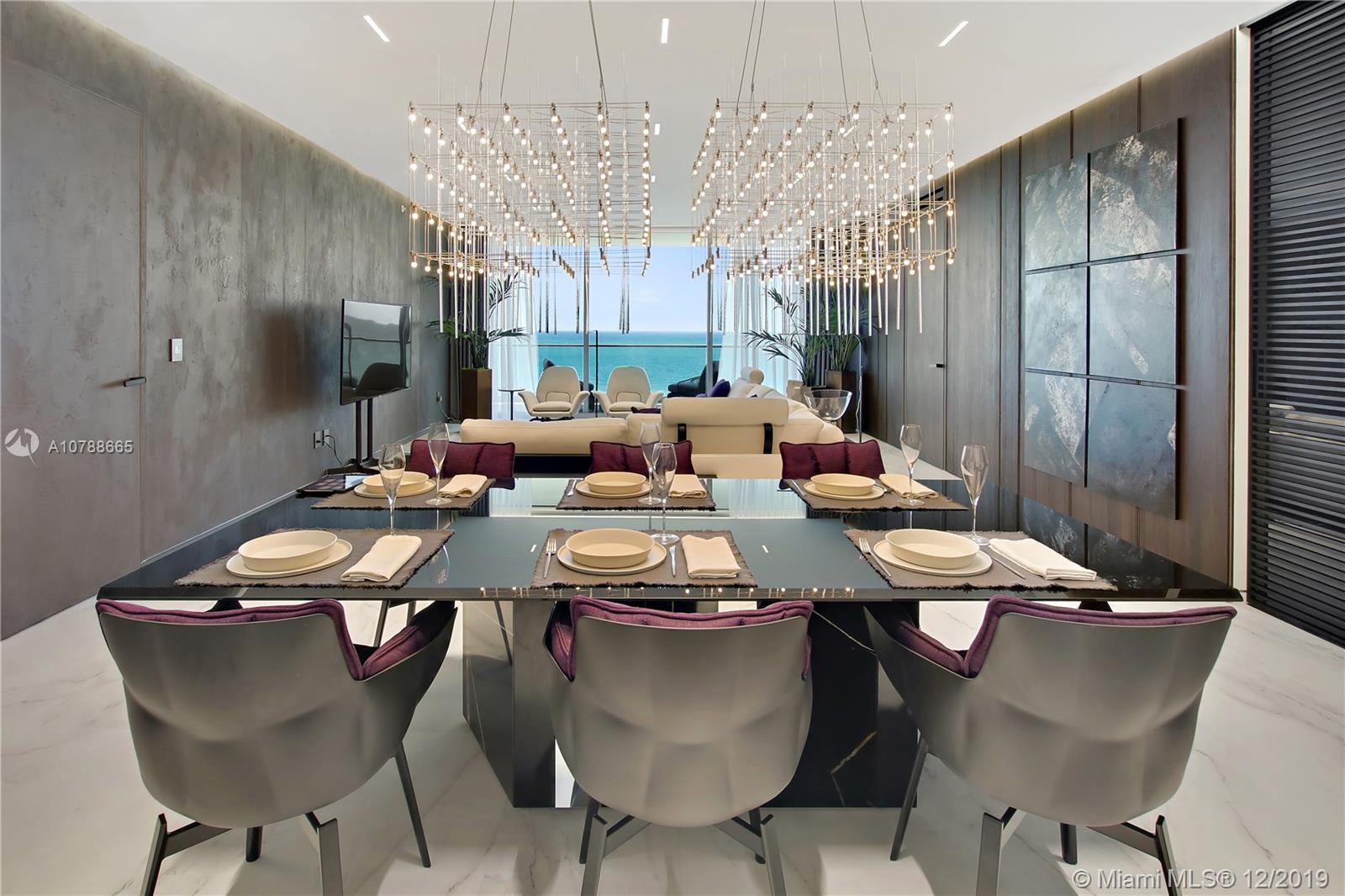 Look no further, this is by far the nicest turn key unit in Oceana Bal Harbour. Three bedrooms + media room, 3 full bathrooms. Finest Italian furniture and finishes: B&B and Minotti furniture, Rimadesio doors, Poliform closets, custom made Italian panels - just to name a few. Dada Kitchen and bath, Boffi bath tub and sinks, golden calacata and textured carrara marbles, Gaggenau appliances, conventional oven, wine cooler, automatic extractor, 9ft. deep balconies. No other building in Miami has 6 feet wide windows, that actually open double width and becomes 10 feet of open air overlooking the Ocean. Check out 3D video tour to get better feel. Call now for easy showing!