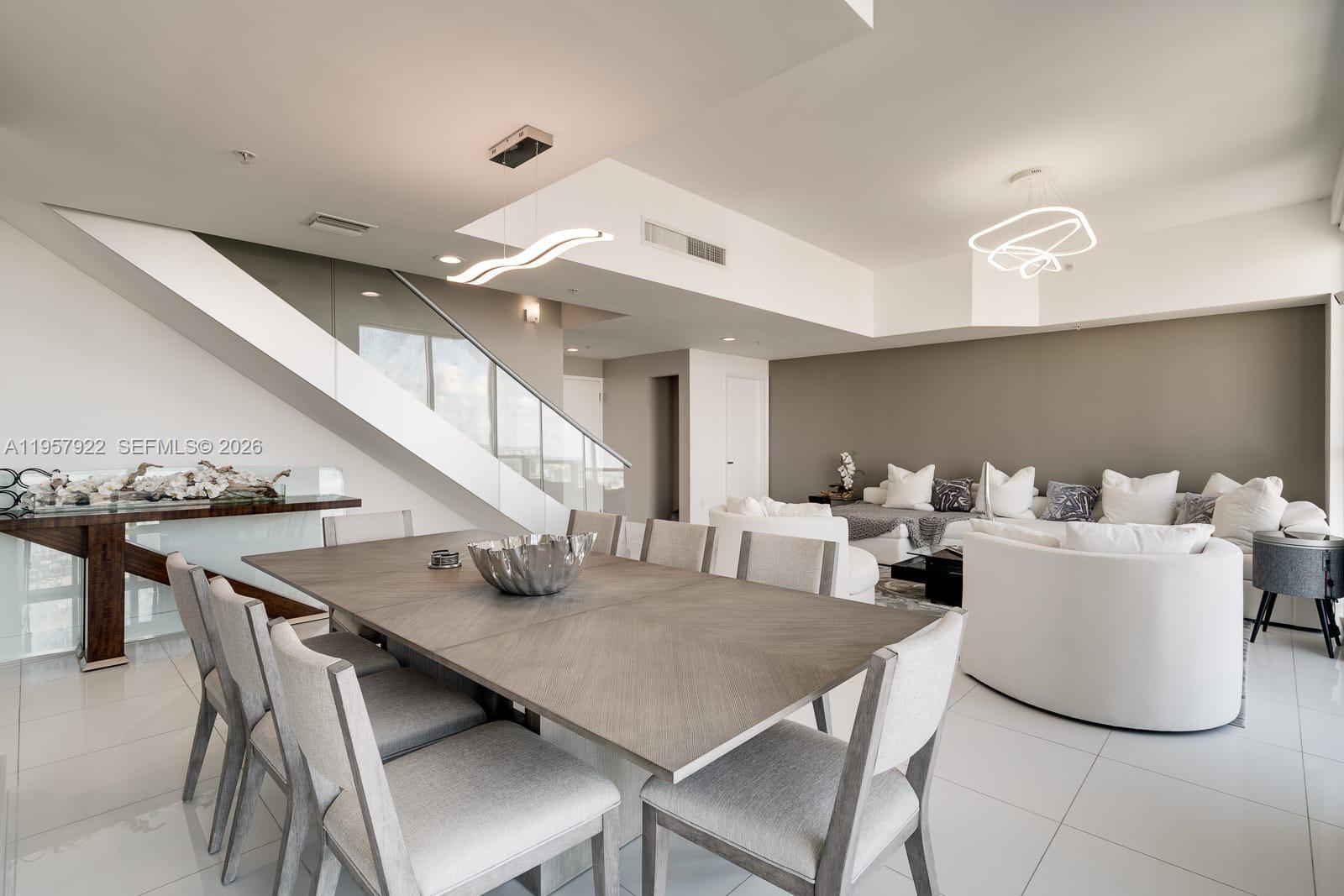 Unique opportunity to own a three-story penthouse in the heart of Downtown Miami. Building amenities include two pools, a gym, and a private theater. Two parking spaces are included. Enjoy expansive city views through floor-to-ceiling windows. Located just steps from the new World Center. Approximately 465 sq ft rooftop patio with room for a Jacuzzi. VIZCAYNE offers sophisticated urban living in the heart of Downtown Miami, with sweeping views of the city and Biscayne Bay. Vizcayne’s lobby welcome you into elegant reception lobbies, complemented by valet and concierge services. 24/7 security and smart-building technology enhance these state-of-the-art towers. Enjoy an array of amenities, including a 15,000-sq-ft spa complete with massage rooms, sauna, and steam rooms, as well as three stunning lagoon pools with a bar overlooking the bay—and much more.