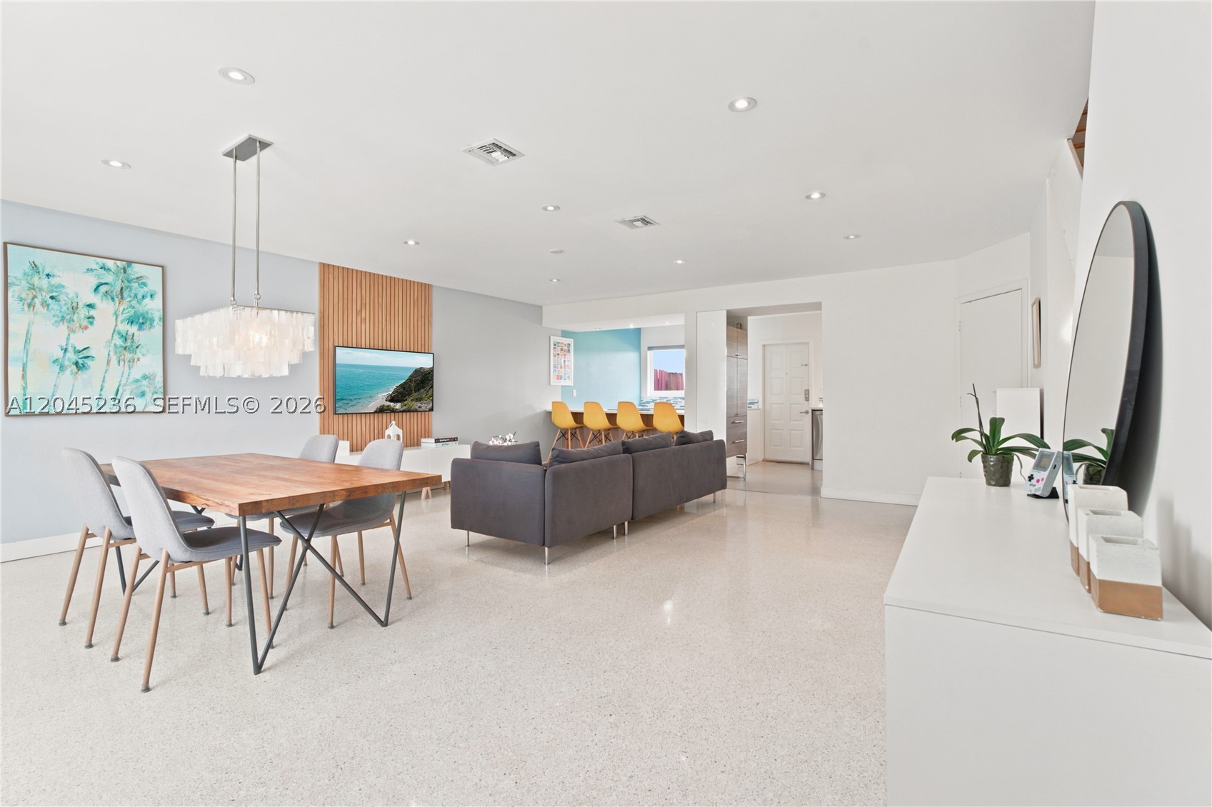 Discover this unique and light-filled 3-bedroom, 2.5-bathroom townhome nestled in a quiet neighborhood. Offering 1,632 SF of living space on a 1,730 SF lot, this beautifully remodeled residence features beautiful terrazzo floors on the first level, warm wood floors throughout the second level, impact windows, an abundance of natural light, and a convenient storage room.
Ideally located in the highly sought-after and rapidly redeveloping Ocean Terrace neighborhood of Miami Beach, within the desirable Park View Island community, this home offers the perfect blend of tranquility and convenience. Enjoy walking distance to restaurants, banks, grocery stores, the farmers market, dog parks, North Shore Park & Recreation Area, the free Miami Beach trolley, and the iconic beachfront boardwalk stretching from North Beach to South Beach.