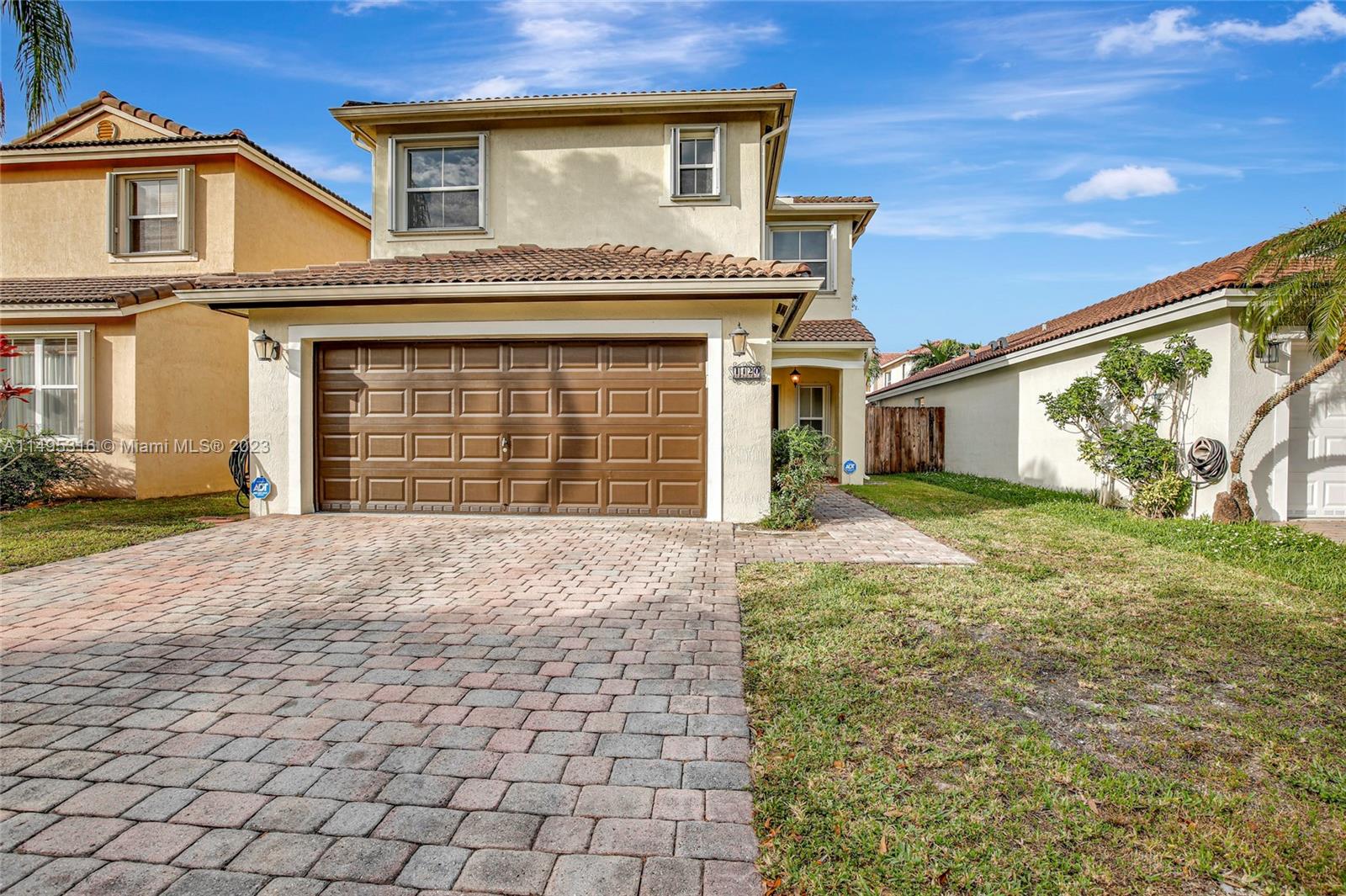 Shores at Keys Gate single-family home, featuring 4 bedrooms, 2.5 baths, and a 2-car garage. Boasts thoughtful upgrades for modern living. A comprehensive water filter for the entire house ensures clean and refreshing water quality, while a dedicated generator offers peace of mind. Accordion shutters throughout. High-efficiency water savers in all toilets. A large master bedroom with a walk-in closet and 42' kitchen cabinets offers ample space. Tile floors on the first floor and bamboo floors on the second add elegance and convenience. HOA includes AT&T internet, basic cable, an alarm system, and 24-hour security patrols. Easy access to expressways and shopping.
