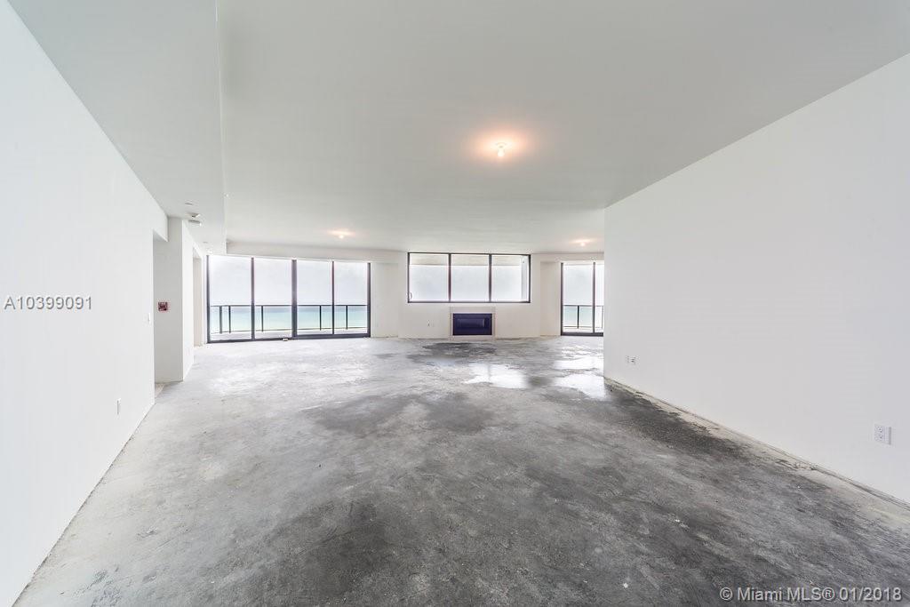 3 Beds + DEN / 4.5 Baths, 5,913 sq. ft. Trend setting design; Ocean front high tech tower. Robotic car elevator to the unit. Panoramic ocean and city views. Sophisticated lifestyle with concierge and valet 24hrs. Complex services and amenities include: Restaurant with private wine locker, Lounge-Bar, Cafe and Private Beach, Ocean front Pool, 2 Sunset Pools, Spa, Yoga center, Top of the line Gym, Virtual Golf and Race Car Theatre Rooms and The Ultimate State Of The Art Movie Theatre; Plus a palatial 3 story lobby. Price is firm.