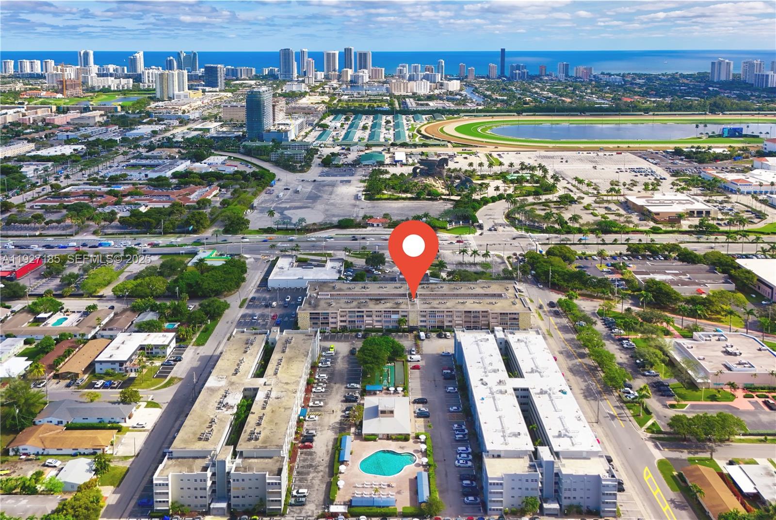 Stunning fully renovated 1-bedroom, 1-bath residence located in a desirable 55+ community in Hallandale Beach. This beautifully remodeled unit features a modern design, bright interiors, and quality upgrades throughout. Centrally located just minutes from Aventura and the beach, and directly across from Gulfstream Park. Walking distance to Diplomat Mall and multiple shopping centers along Hallandale Beach Boulevard, including supermarkets and pharmacies. The unit is fully furnished and equipped with brand-new stainless-steel appliances, offering true move-in-ready convenience. Assigned parking space #5 plus guest parking available. Priced to sell. (Owner also has Unit # 114 for sale at a lesser price fully upgraded as well with no furnishing)