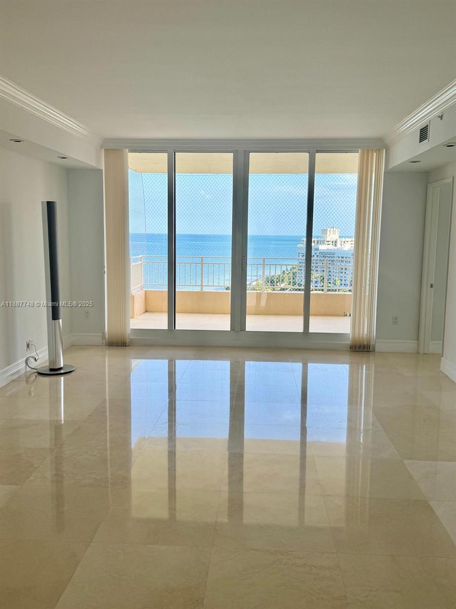 Perched on the 15th floor of the prestigious Ocean Club, this exceptional residence offers breathtaking direct ocean views and dual oversized terraces showcasing the dazzling Miami and Coral Gables skyline. Enjoy the rare privilege of both sunrise and moonrise vistas from your flow-through floor plan. The home features a master suite with ocean views, 3 spacious beds, with en-suite bathrooms, and a full laundry room with full bathroom. Residents of the Ocean Club enjoy world-class amenities, including: A private clubhouse with two fine restaurants. Two pools and full beachfront service with umbrellas, chairs, and dining. A renovated luxury gym, locker rooms, and sauna. Tennis courts and new padel courts. 24-hour concierge and security. Unit repainted totally and all marble floors polished