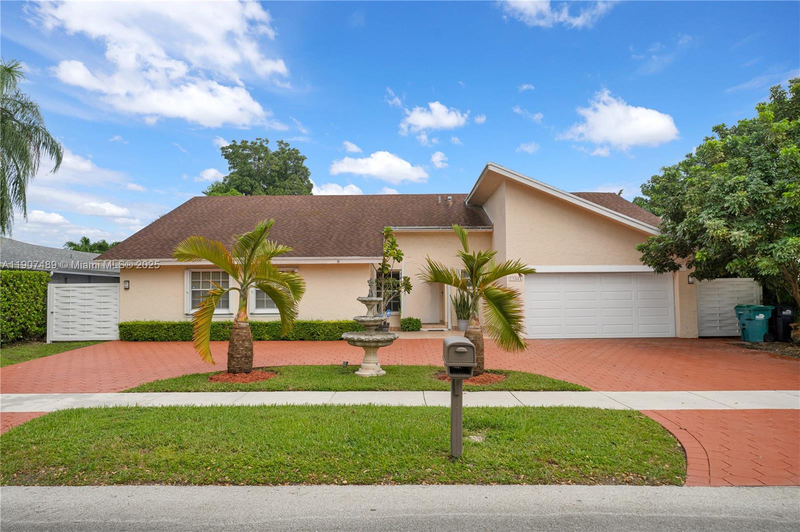 Welcome to this spacious one-story gem in the heart of Kendall! The largest single-story model in the community offers an open layout ideal for family living and entertaining. Features include a two-car garage, pool, and accordion shutters on all windows. Well maintained with updates: Roof (10–12 yrs), A/C (5 yrs), new electric water heater, pool resurfaced 6 yrs ago, and newer appliances. Enjoy a large terrace overlooking a backyard with mango, mamoncillo (Spanish lime), avocado, jackfruit, and moringa trees. Prime Kendall location near great schools, shopping, and major highways!