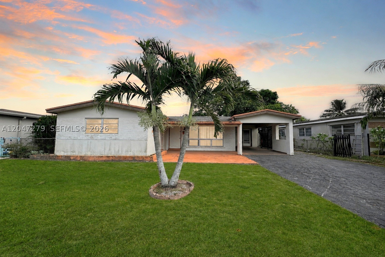 Unlock the potential of this 3 bedroom, 2 bath home in the heart of Miramar. Investment opportunity for a visionary to transform this single family into something truly special. Home offers a functional layout and endless possibilities to redesign and customize. Carport, driveway and spacious backyard. Conveniently located near schools, parks, shopping, dining, and major highways. NO HOA. Home is being sold AS-IS. Where is and not subject to inspections. Any offer must reflect a zero day inspection period and must not have a financing contingency.