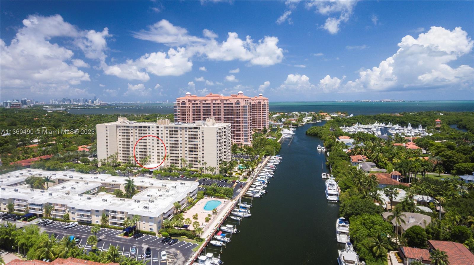 A little gem in a fabulous, full service building, where the Coral Gables Waterway meets Biscayne Bay. Large 910 sqft, 1-bedroom, one and one-half Bathroom unit on the 6th floor, with a generous balcony overlooking the gorgeous Coral Gables tree canopy. New hardwood kitchen with black granite countertops. Updated cabinetry in the bathrooms and tiled floors. Plenty of closet space. 24 hour security and valet, large heated pool, gym, party room and access to the most beautiful Waterway in South Florida. A Paddle boarder’s paradise and just off the fabulous Old Cutler bike path. Low HOA fees, and located just 5 minutes from the heart of Coconut Grove, the shops at Merrick Park, Sunset place, UM and Mathewson Hammock Beach.