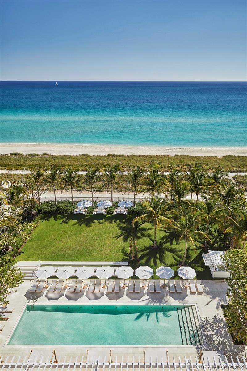 Enjoy FOUR SEASONS LIVING & EXPERIENCE THE ART OF HOSPITALITY in this spacious 2-bedroom plus den oceanfront flowthrough residence with breathtaking ocean and city views and 3,424 square feet of interior living space. Features: Molteni furniture, Italian Travertine flooring throughout, custom-designed shade pockets, "lift & glide" terrace doors, Richard Meier&Boffi-designed kitchen cabinetry, Corian countertops w/seamless monolithic sinks, Sub-Zero&Miele integrated appliance package, 5 burner gas cooktop, level five wall finishes, laundry room, den, maids room, dedicated service elevator, chilled water-air-conditioning system, multi-zone climate controlled system, bathrooms: Duravit & Dornbracht fixtures, freestanding tub, white marble floor & walls.